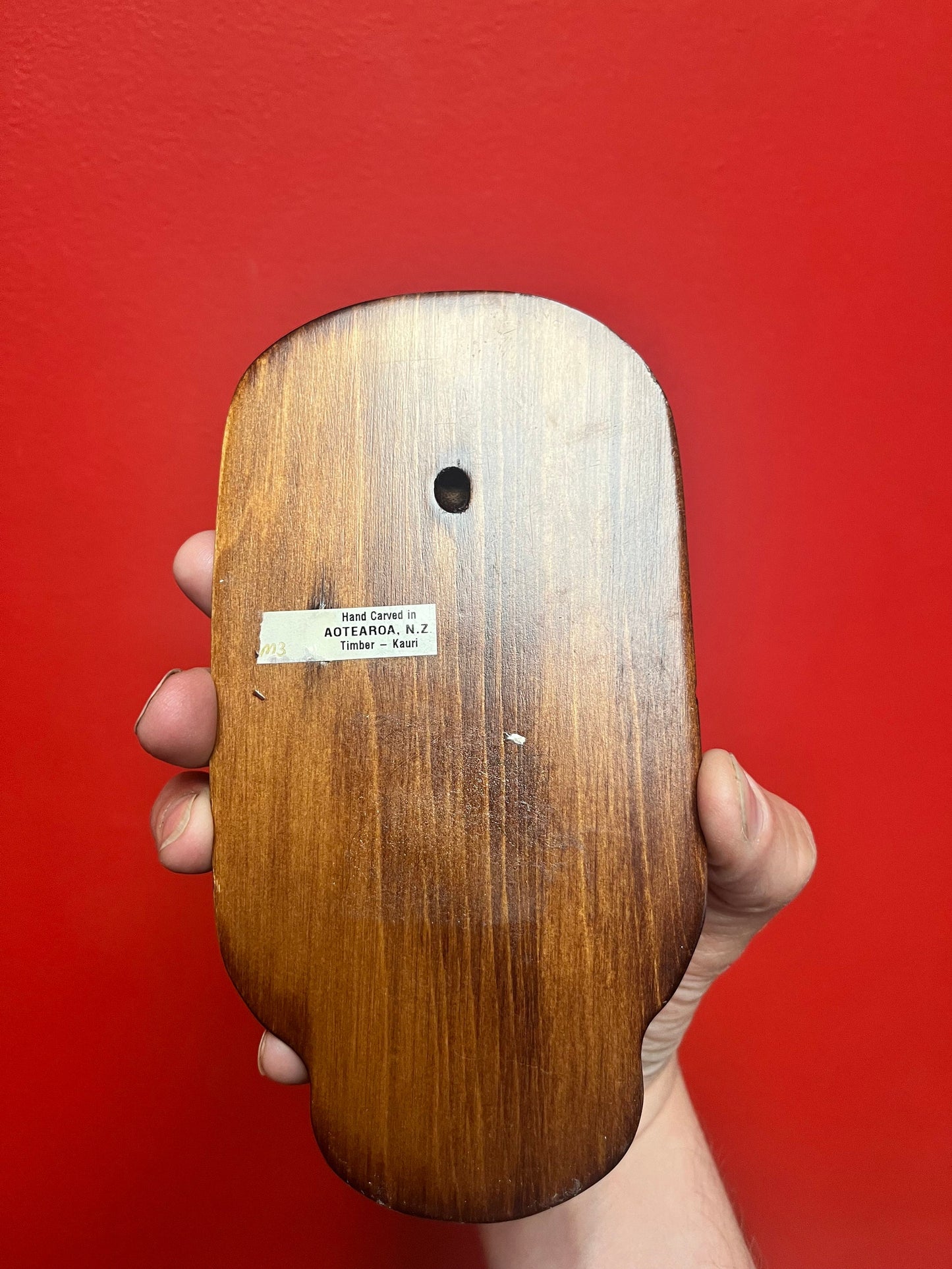 Lovely vintage 7 inch long New Zealand Maori mask plaque  lovely detail and quality