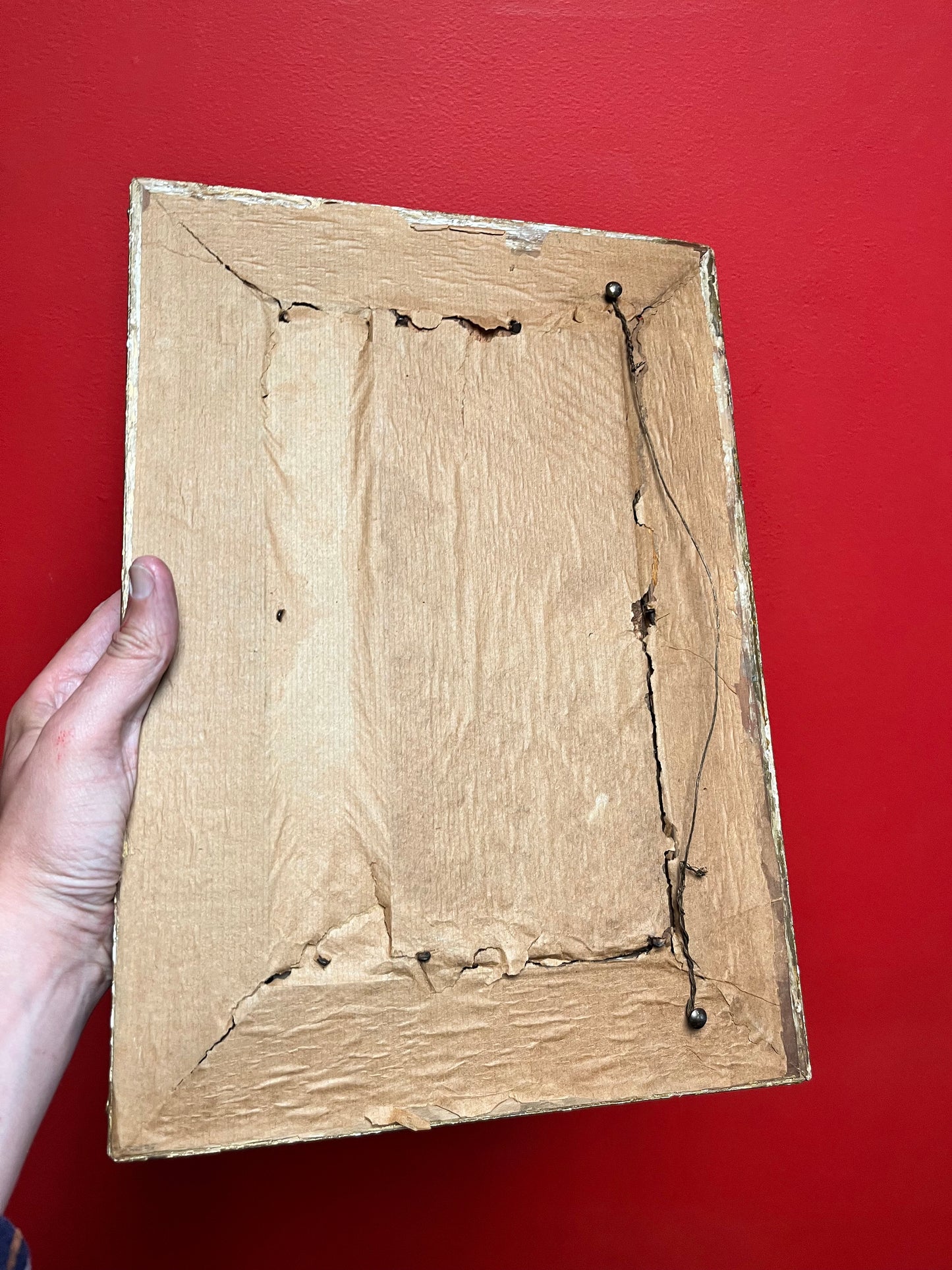 Antique 15 x 11 Victorian print of ladies in a fabulous gilt frame  lovely imagery