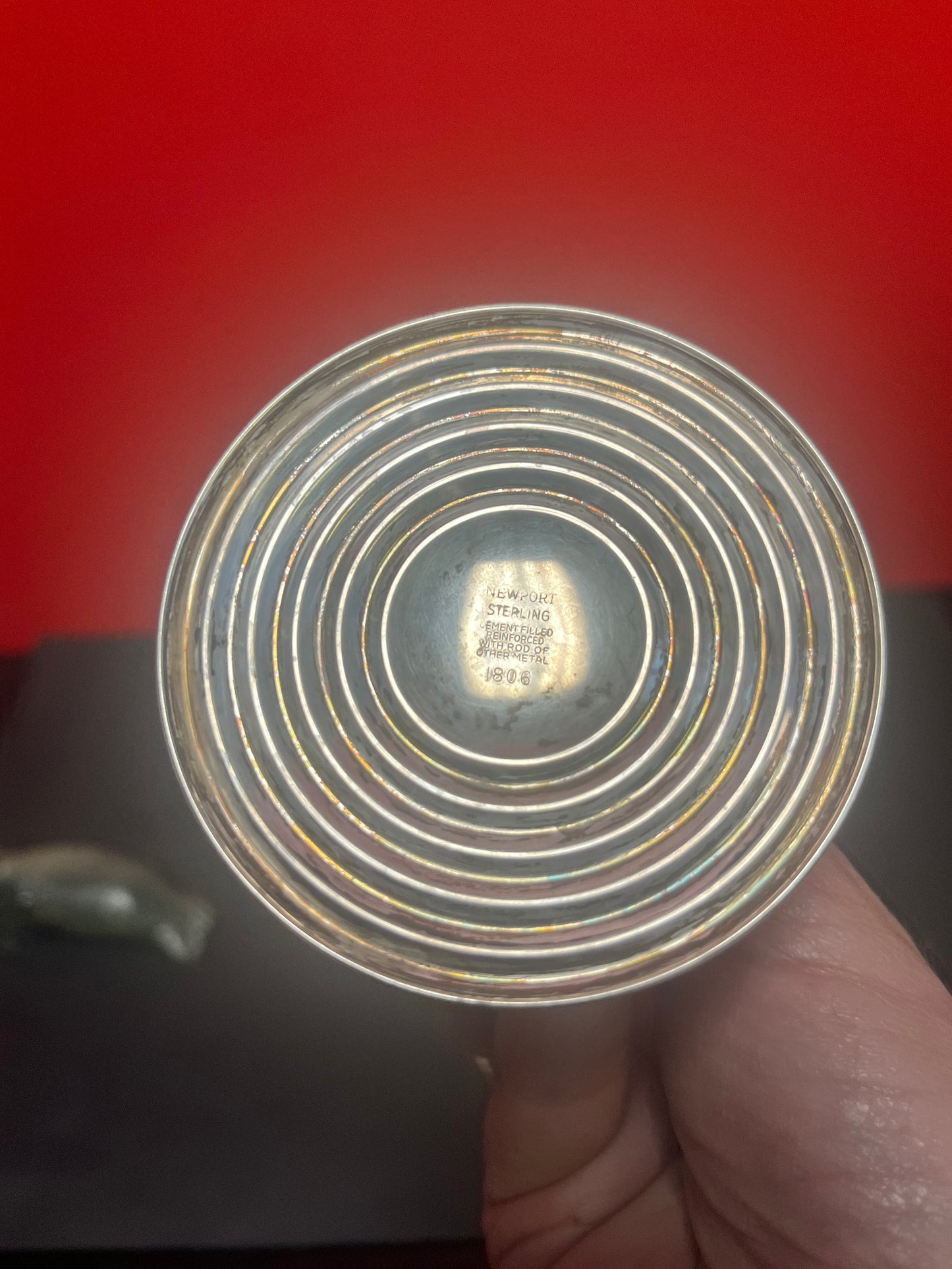 Pair of heavy beautiful antique sterling  6 1/2 inch tall candlesticks