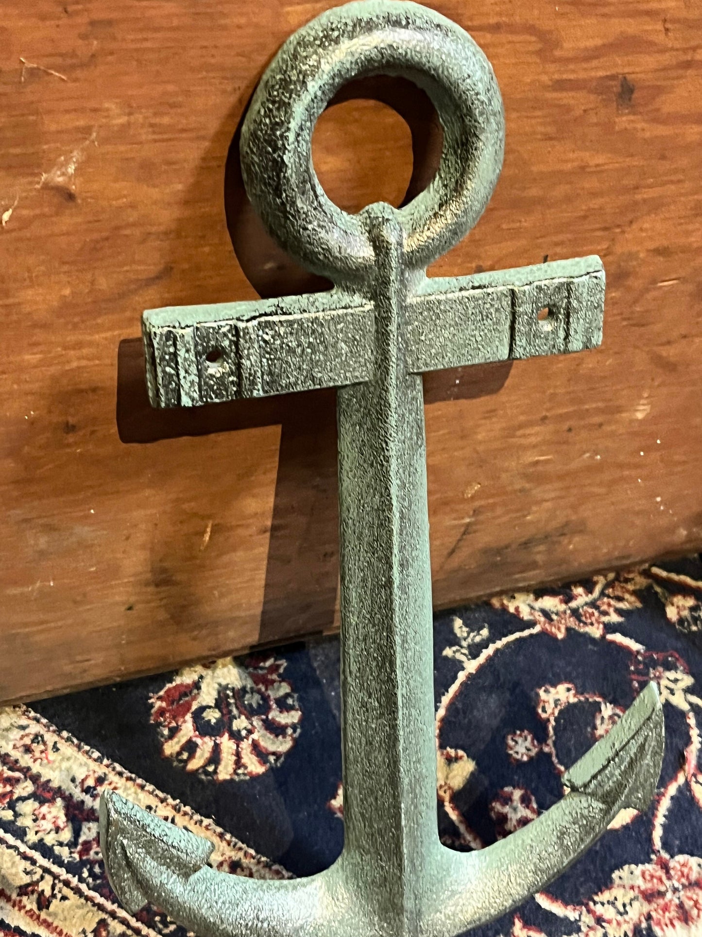 Very cool 14 x 8 heavy cast metal ship anchor plaque   needs screws and great nautical decor  perfect gift