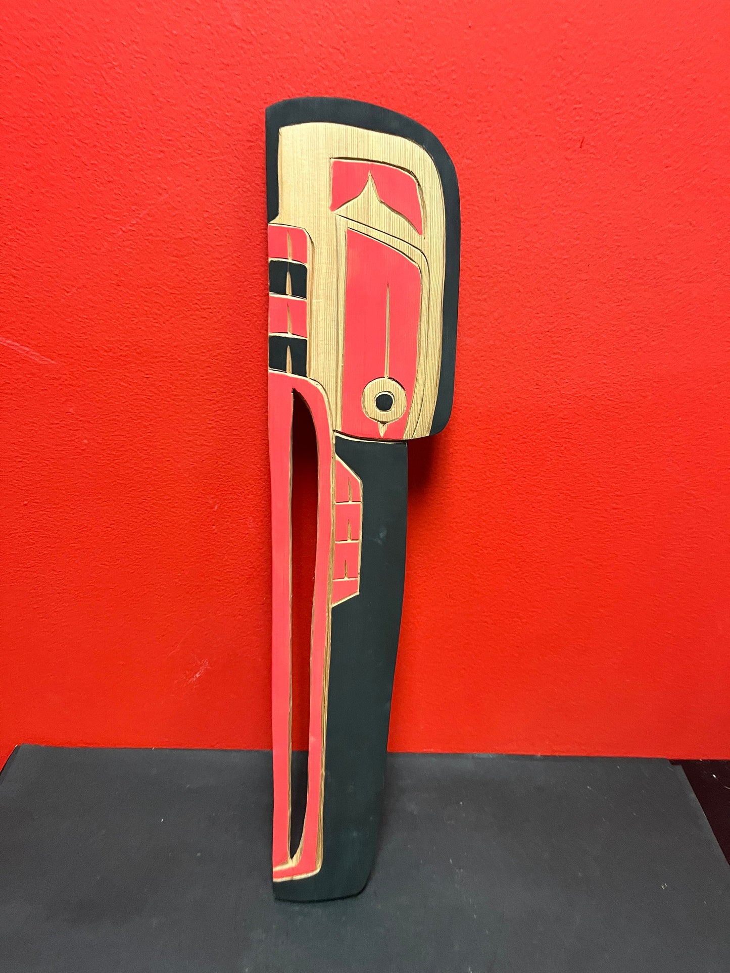 Beautiful 20 x 5 indigenous first nations specific northwest Eagle plaque by Brad Joseph Junior  signed and great detail  needs a hanger