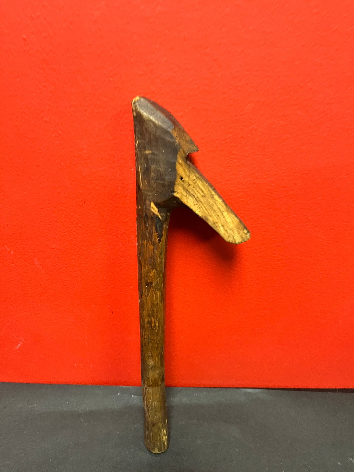 Antique 16 and 11 inch long indigenous first nations Pacific northwest Coast carving tools missing blades   both as is  great decoration