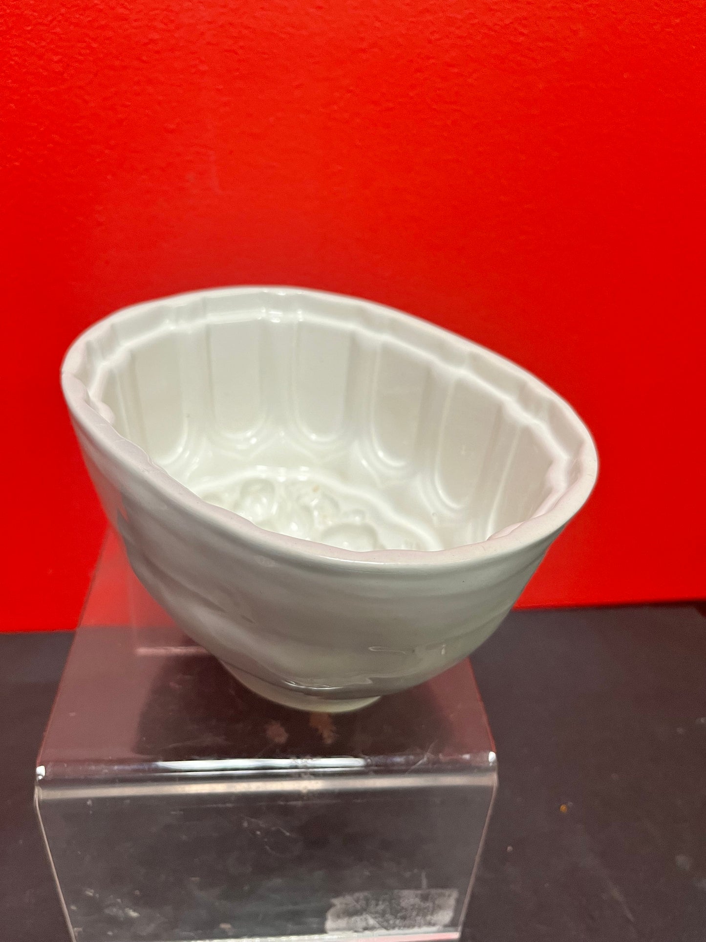 Lovely antique English 7 x 5 by 4 inch high rose jelly mould in perfect condition  great of culinary history  wonderful gift