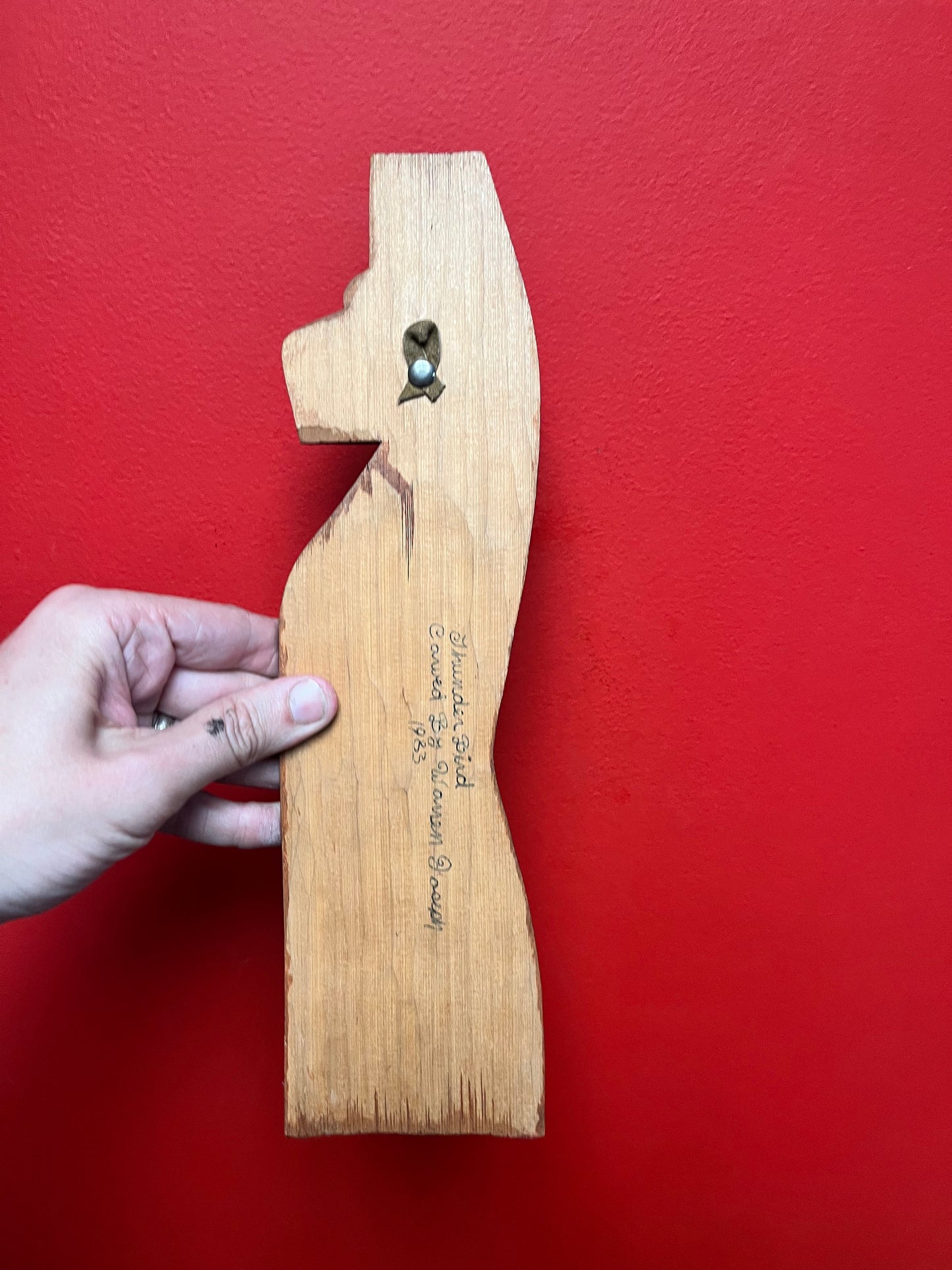 Lovely 14 x 4“ signed Thunderbird by Warren Joseph   indigenous first nations Pacific northwest coast - wonderful detail and condition