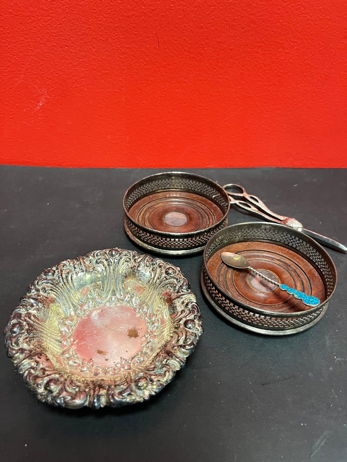 Beautiful lot of antique silver plate and sterling spoon good value