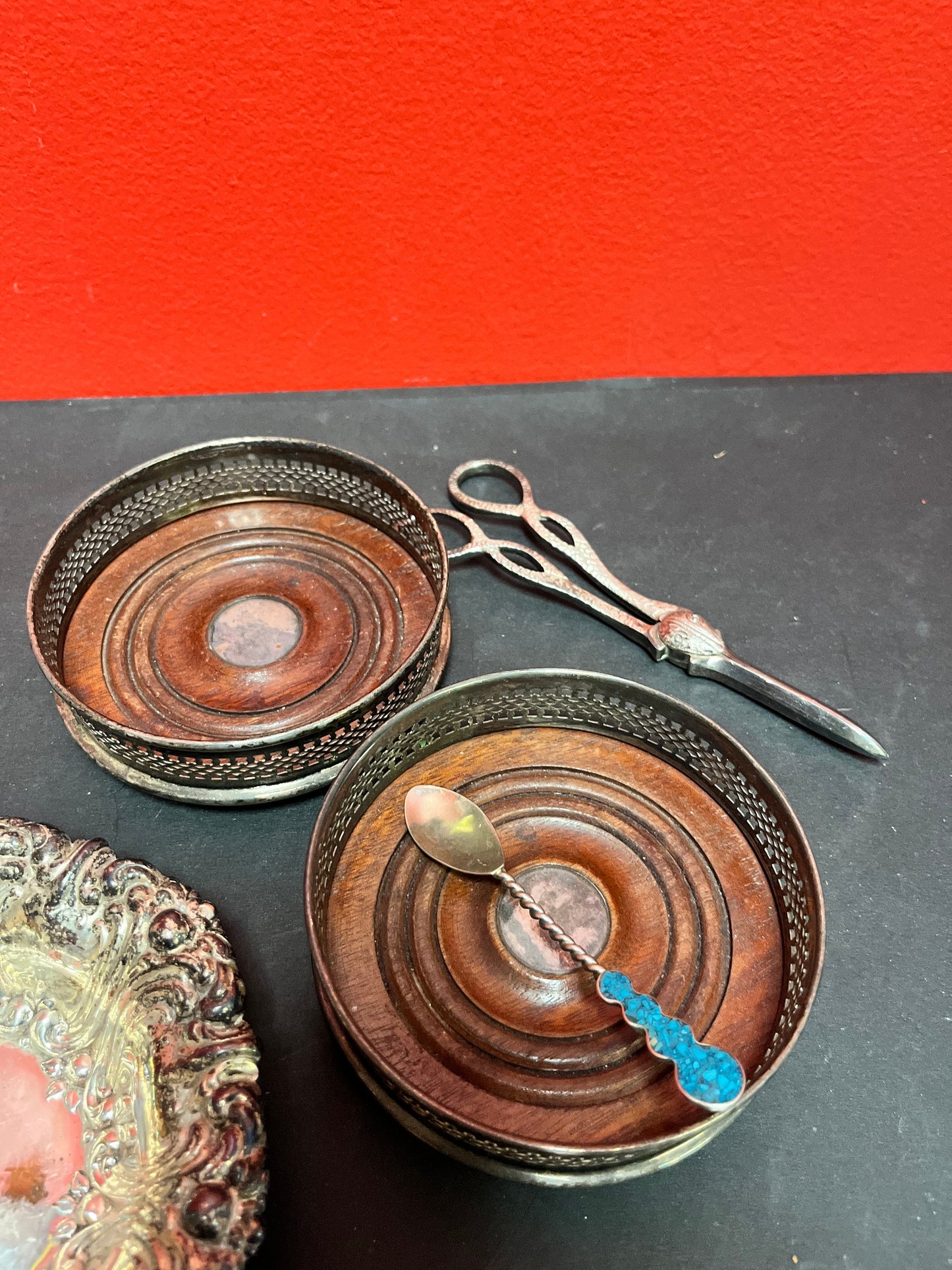 Beautiful lot of antique silver plate and sterling spoon good value