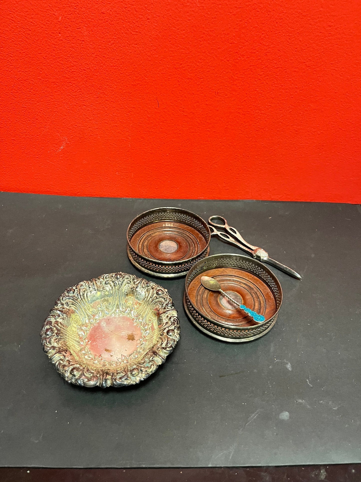 Beautiful lot of antique silver plate and sterling spoon good value