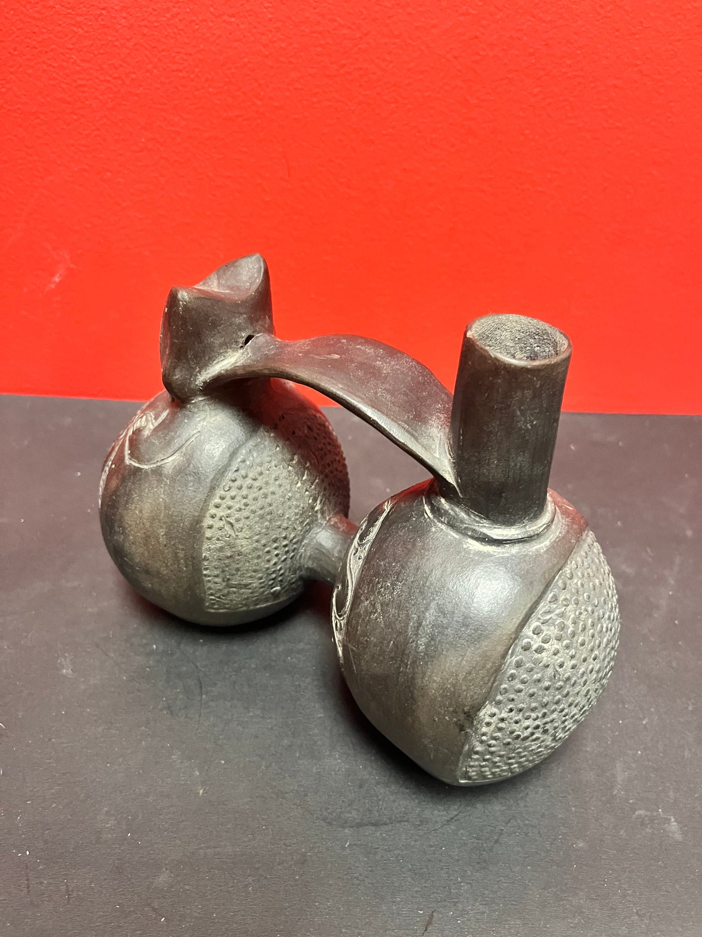 8 x 6 high Colombian Clay vessel  Good condition Great imagery