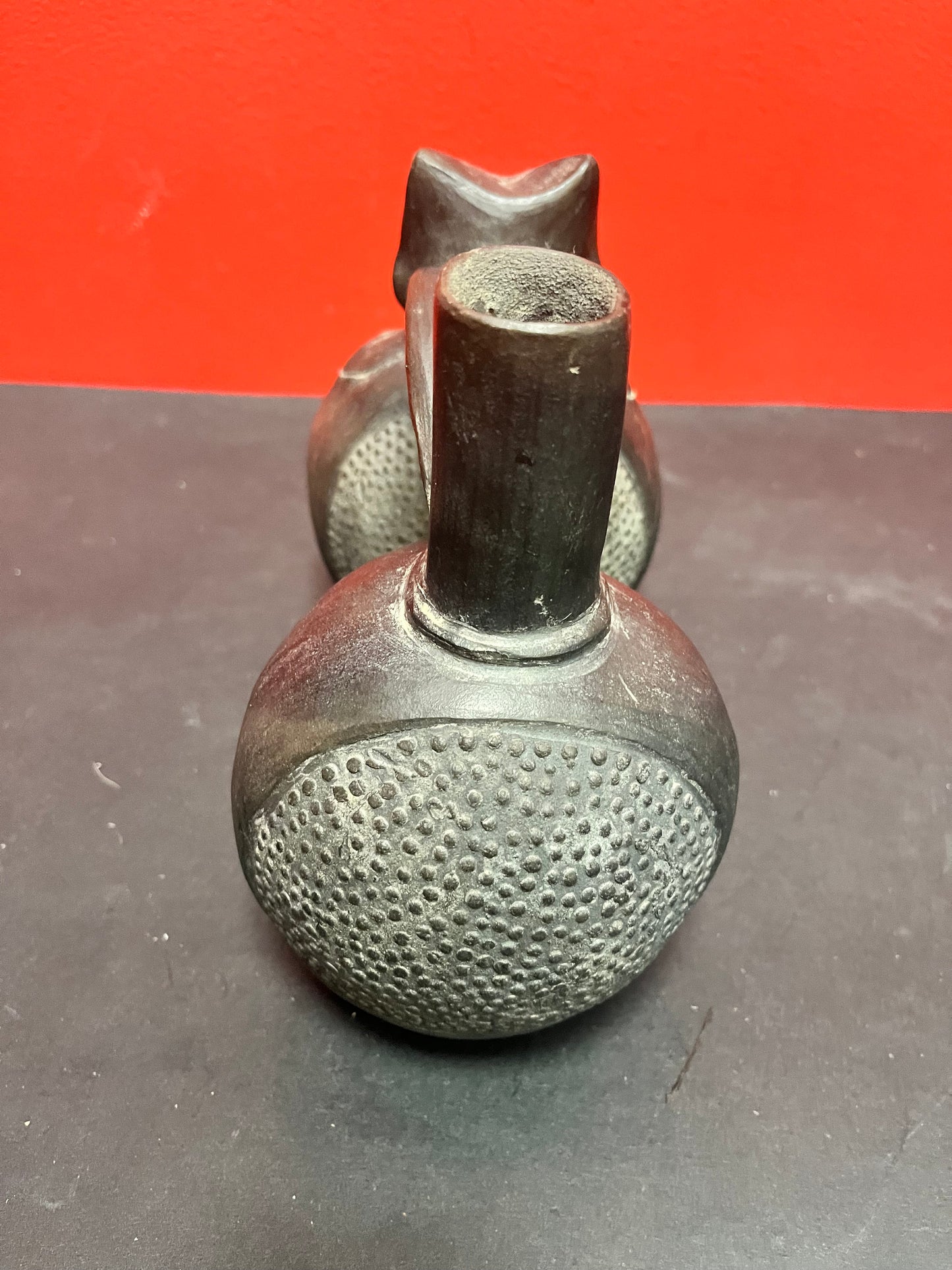 8 x 6 high Colombian Clay vessel  Good condition Great imagery