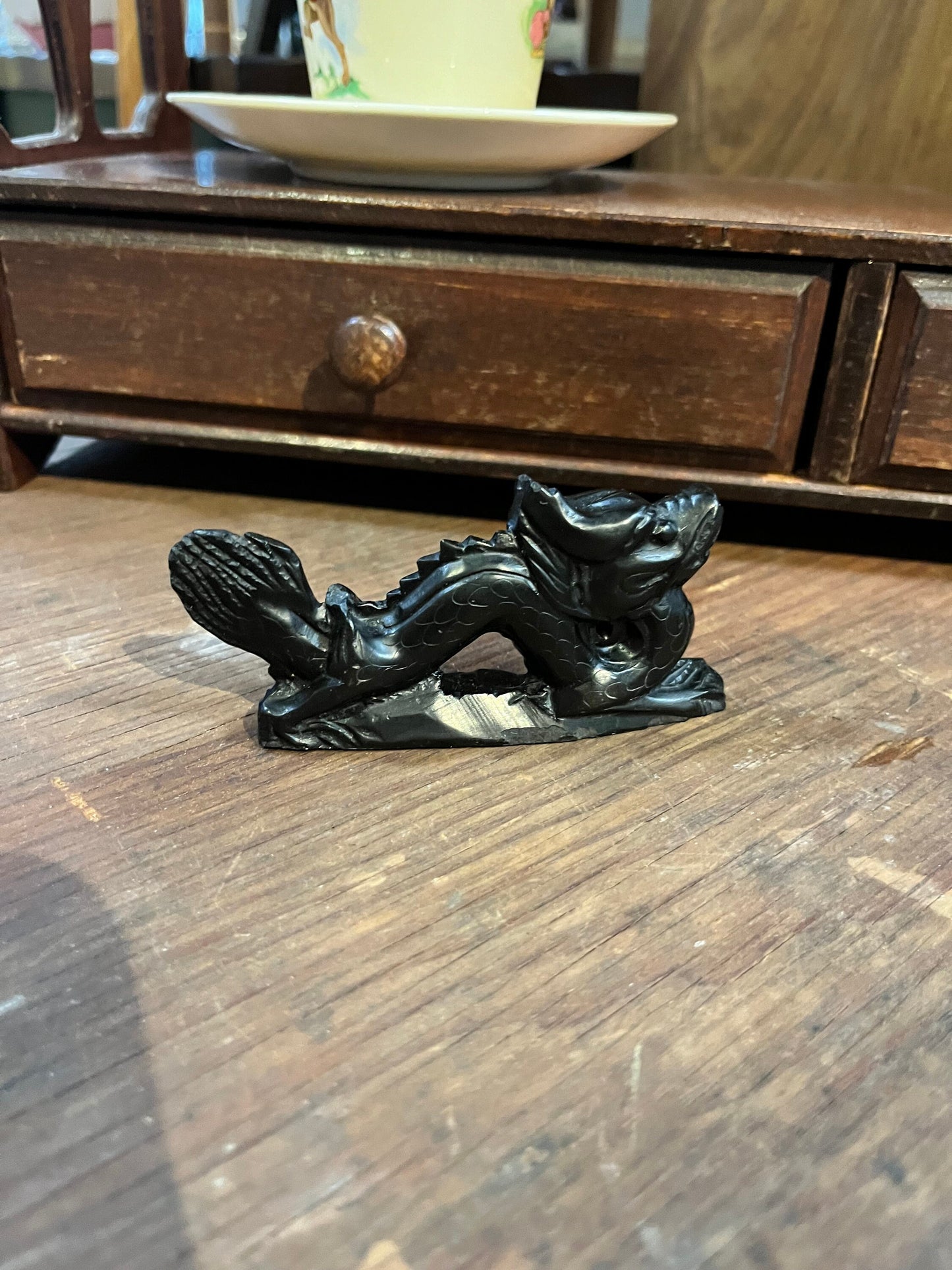 4 inch Chinese stone dragon  good condition