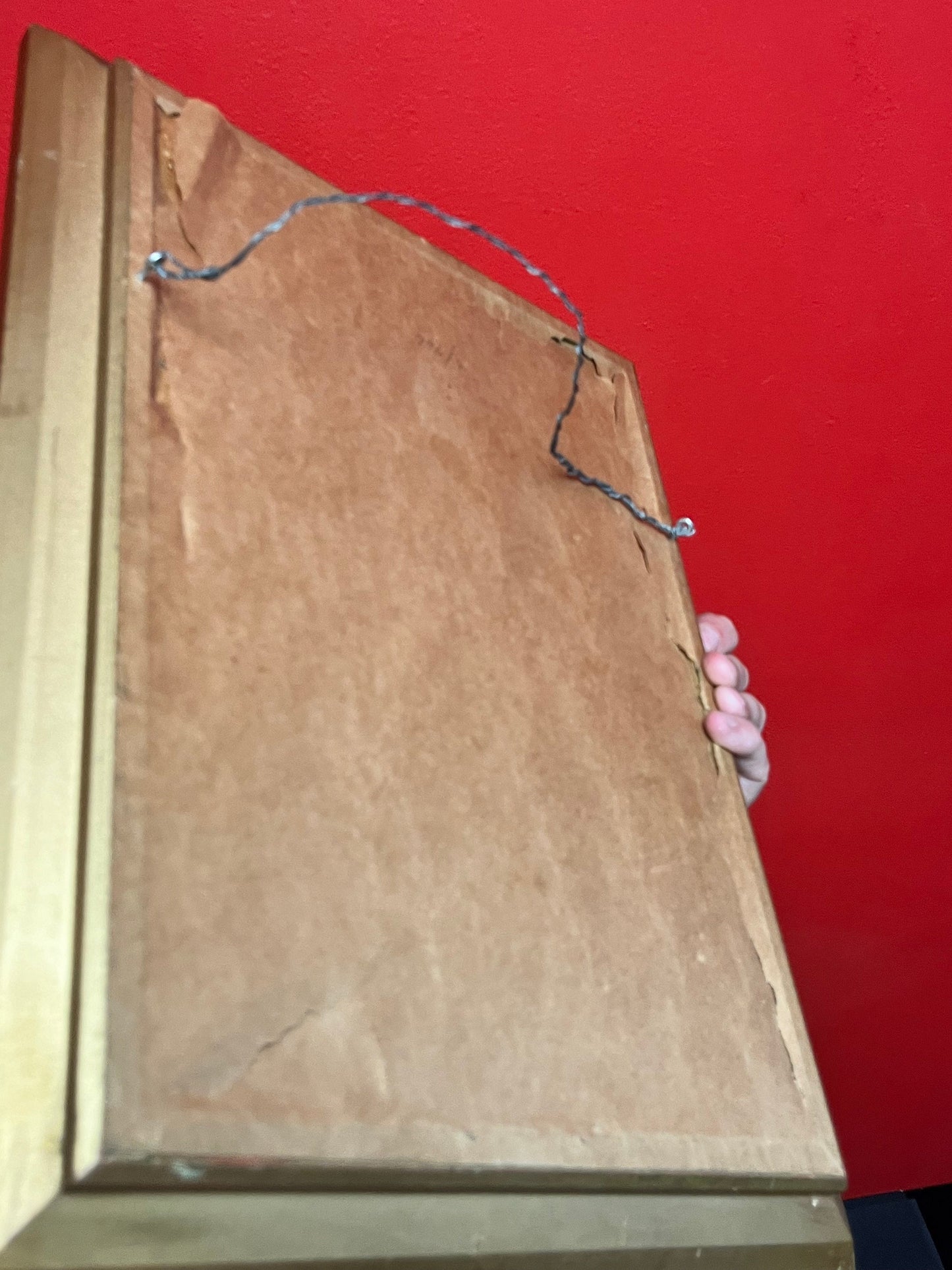 Lovely 17 x 13“ antique religious print in beautiful frame  great imagery  wow