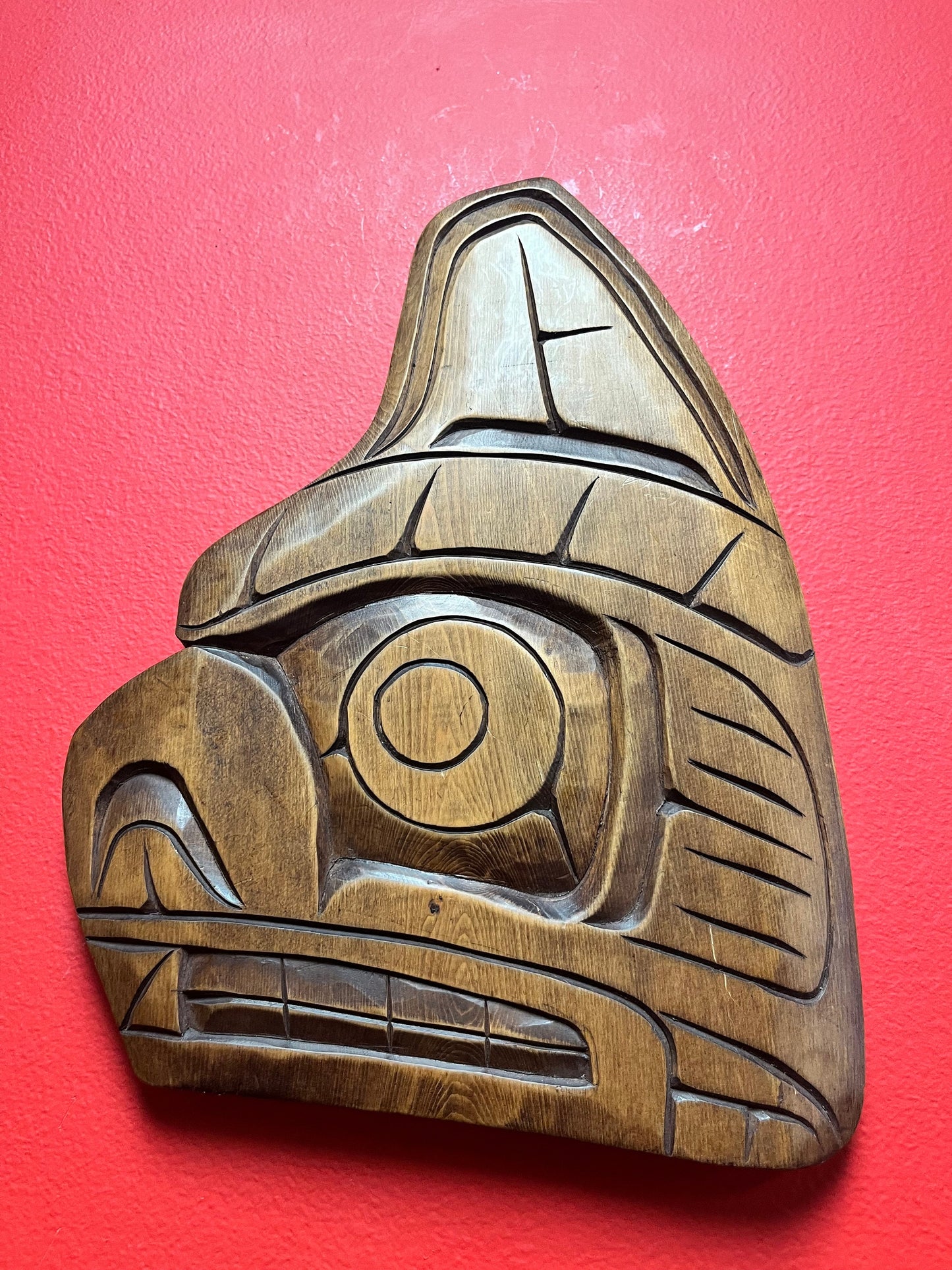 12 x 8 wide bear plaque by Albert Bruce   intense detail - 1st nations Pacific Northwest Coast wow