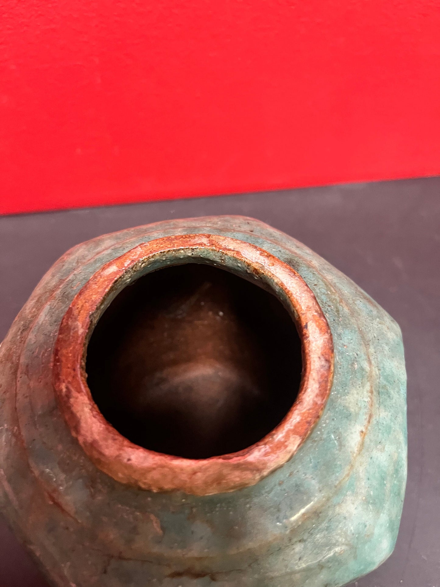 Very very old authentic Chinese 6 inch ginger jar   wonderful patina