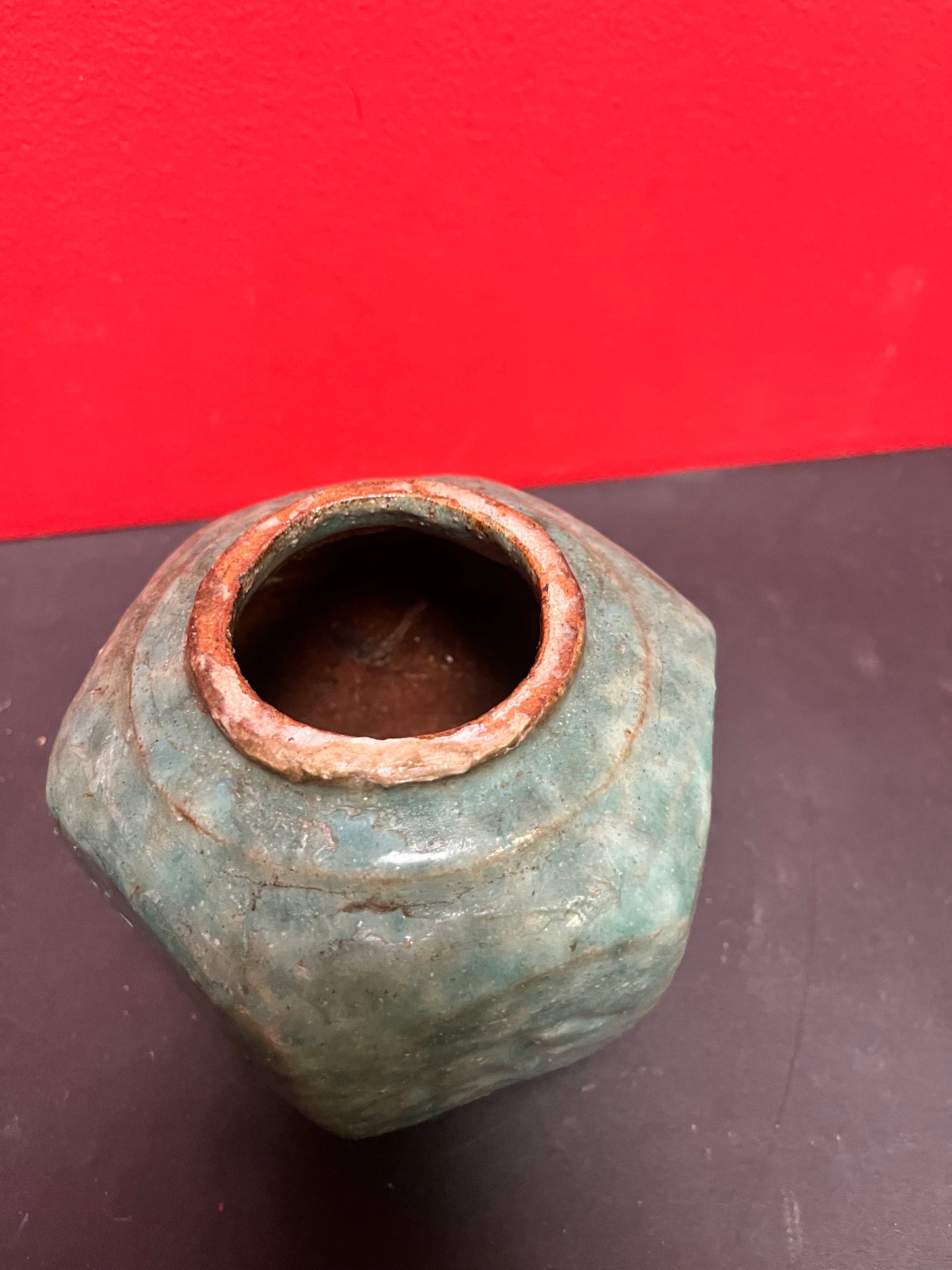 Very very old authentic Chinese 6 inch ginger jar   wonderful patina