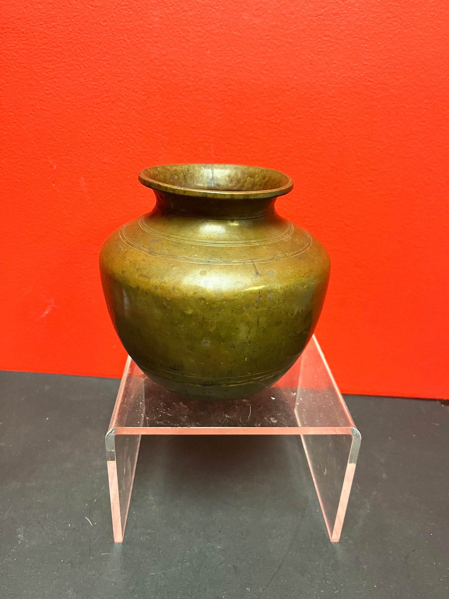 7 inch Indian bronze vessel  18 century Museum quality  fabulous patina