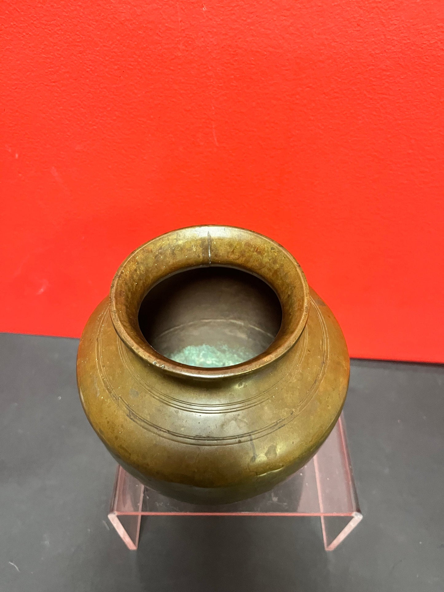 7 inch Indian bronze vessel  18 century Museum quality  fabulous patina