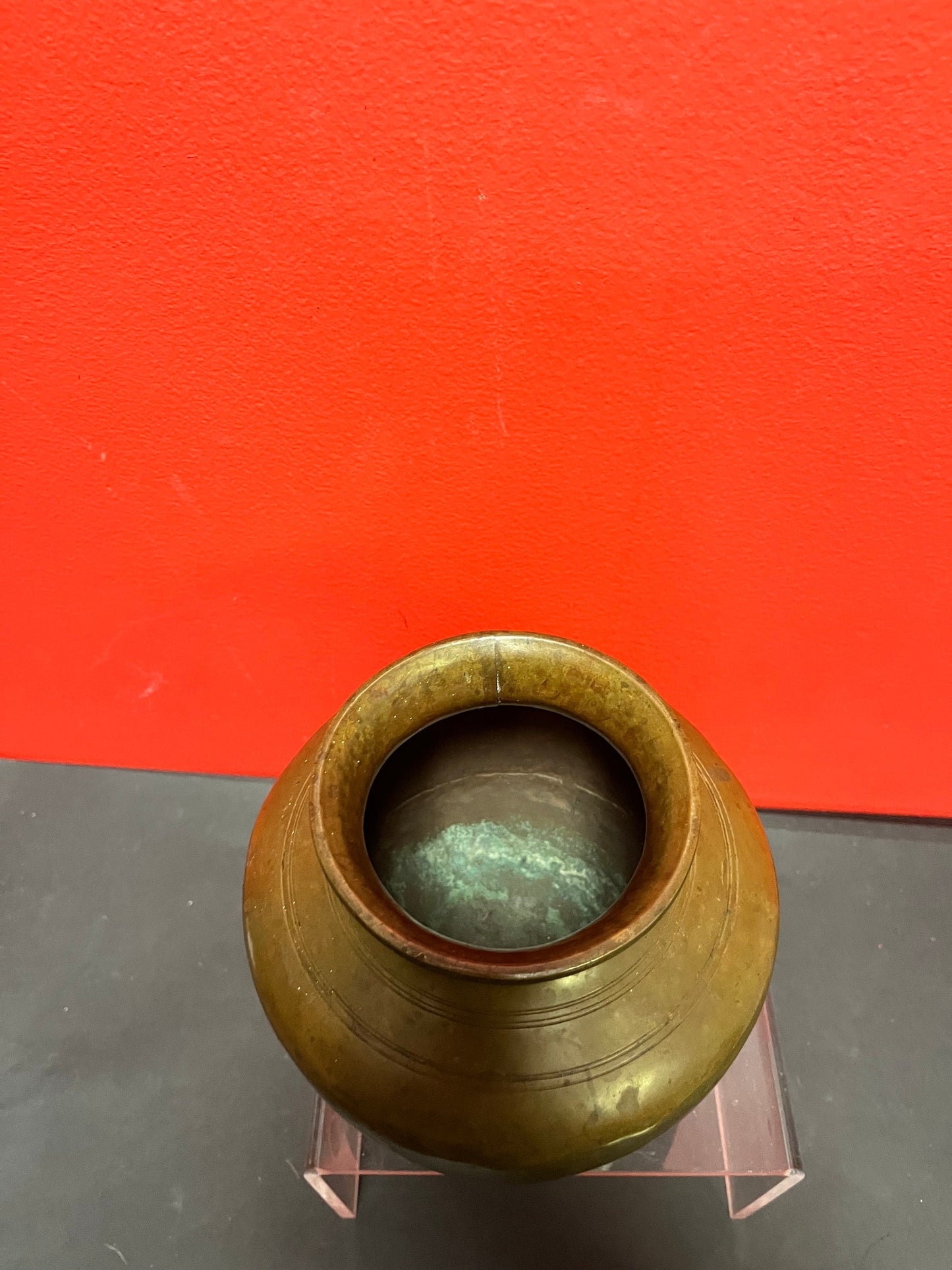 7 inch Indian bronze vessel  18 century Museum quality  fabulous patina