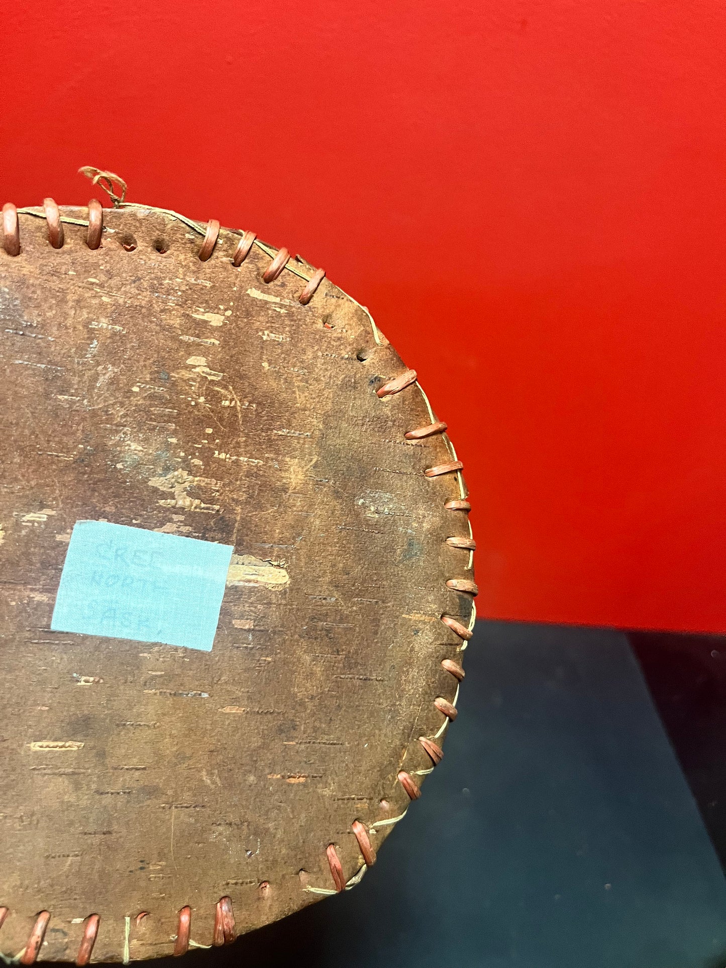 7 x 4 high indigenous first nations Cree north Saskatchewan Cedar Bork box with lid  wonderful condition and so much history  good value