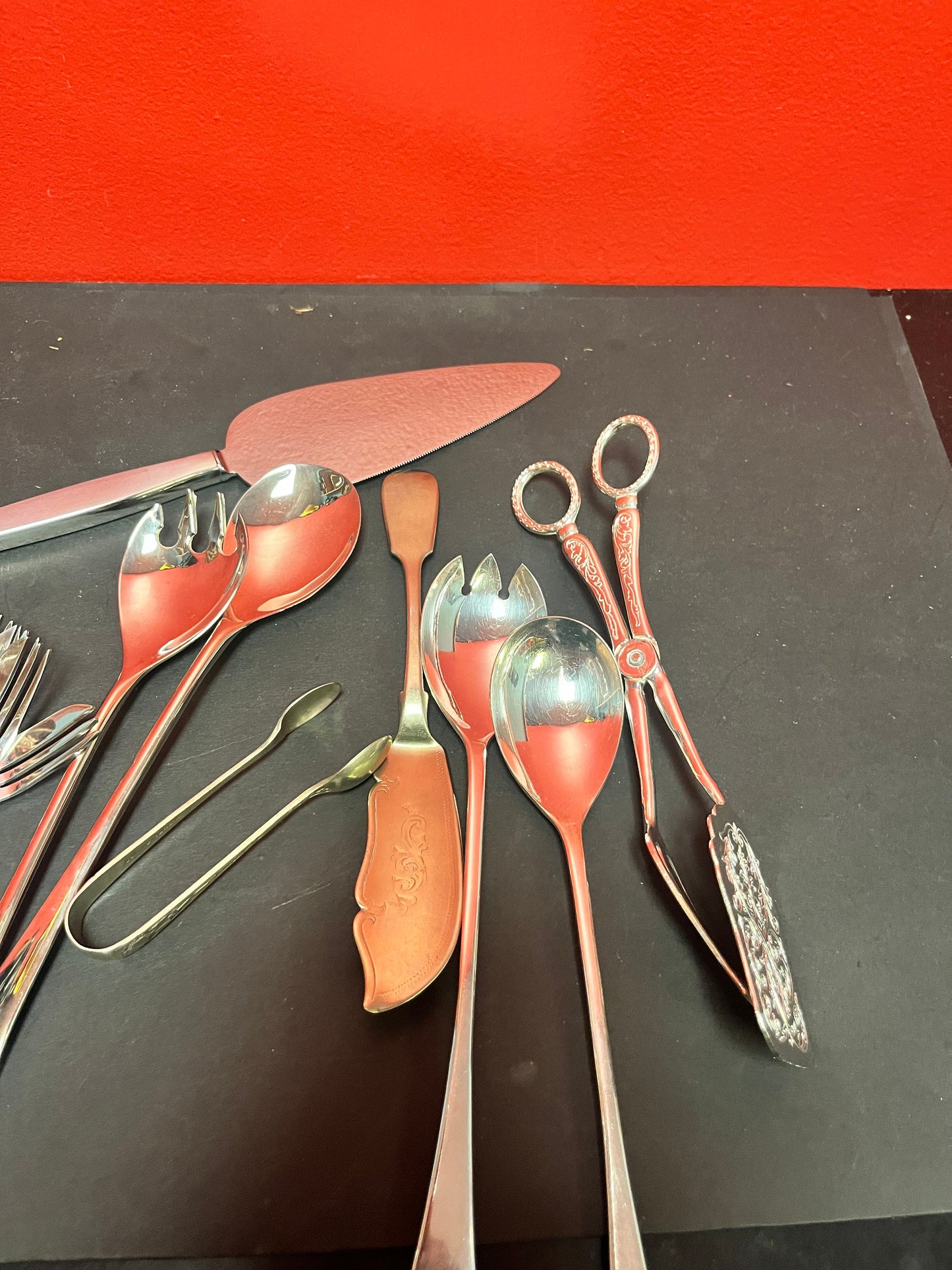 Mixed bag of silver plated cutlery    14 pieces  great for resale or use it and love it  great value