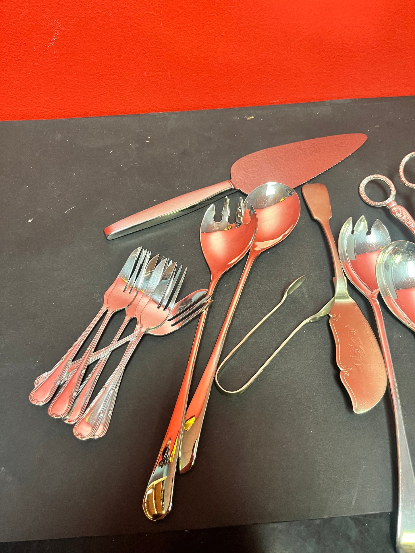 Mixed bag of silver plated cutlery    14 pieces  great for resale or use it and love it  great value