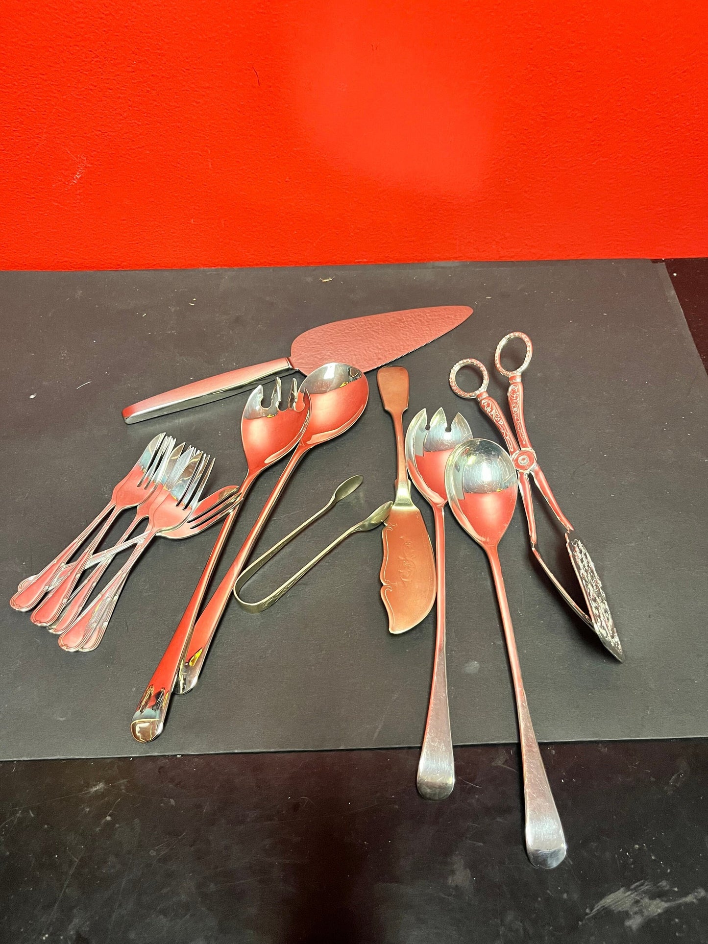 Mixed bag of silver plated cutlery    14 pieces  great for resale or use it and love it  great value