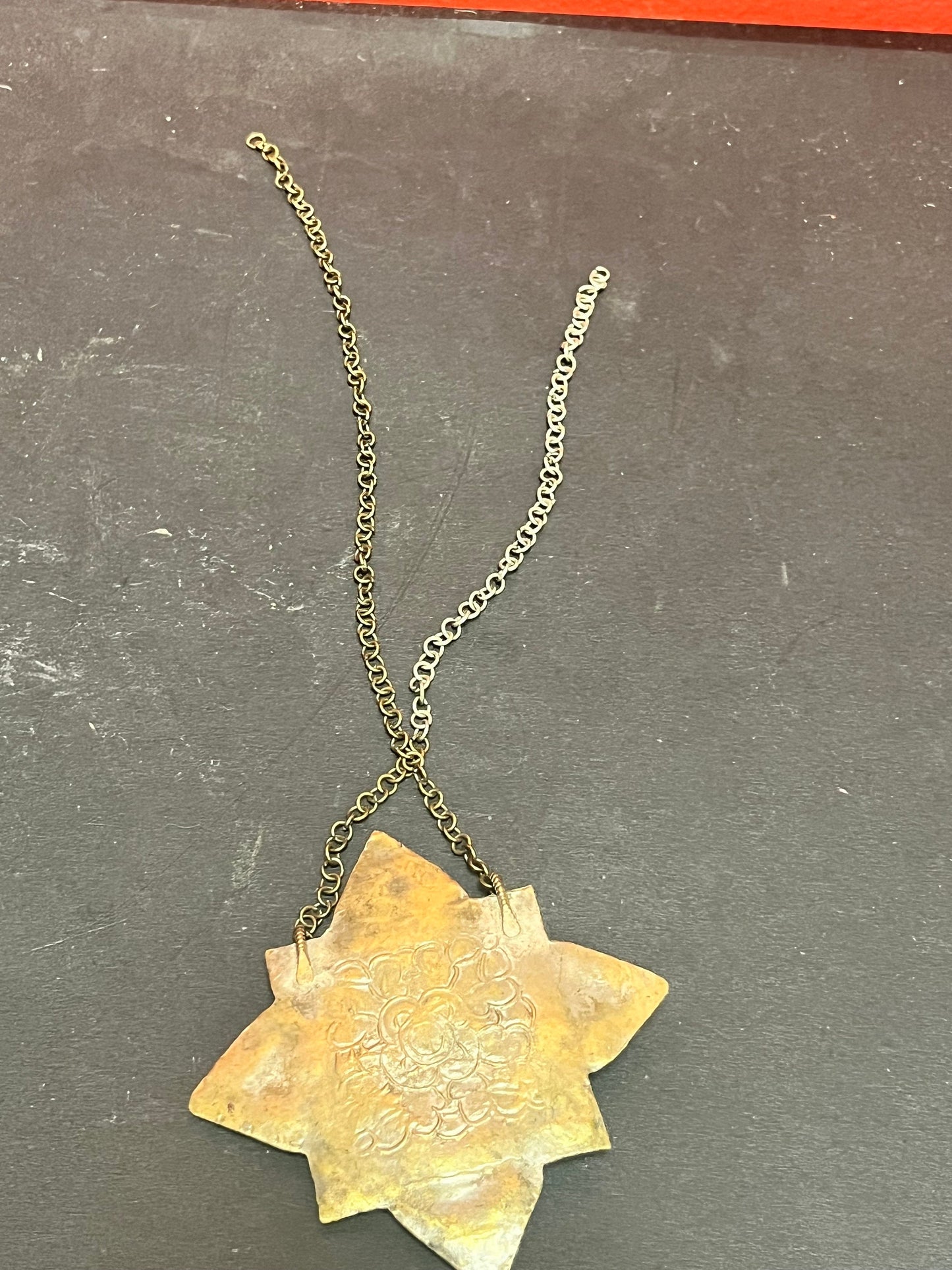 Stunning 4 inch antique Nepalese turquoise silver and coral pendant with part of chain  unbelievable quality