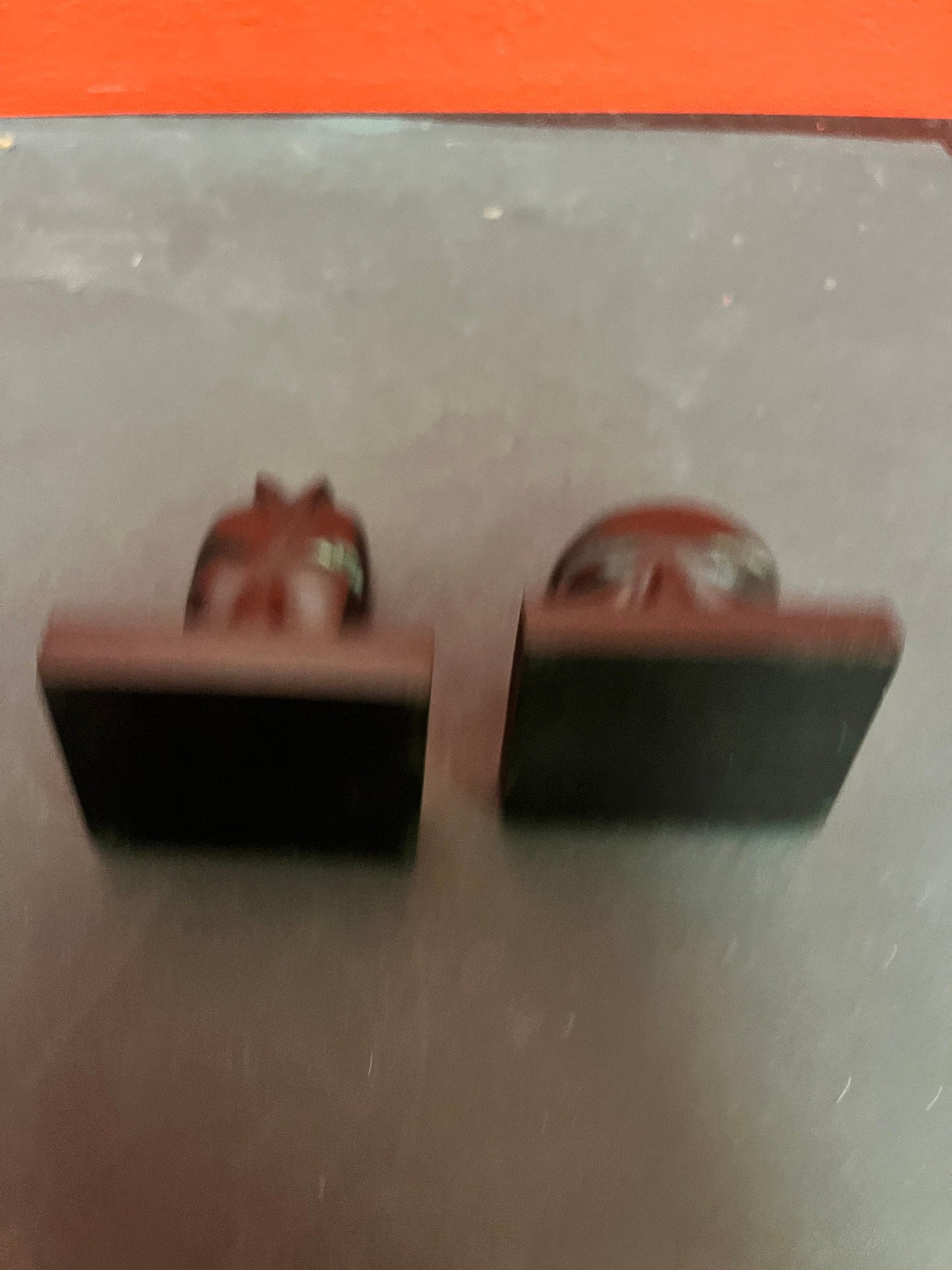 Two fabulous Ebony wood  African masks on stands  3 inches high  great quality and detail  prices for both