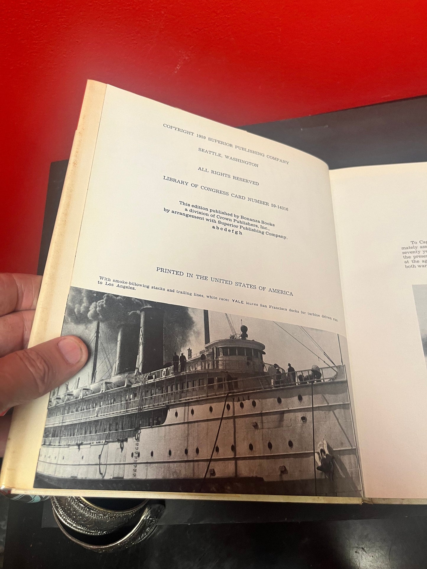 Lovely Pacific coastal Liners book from 1959  192 pages  good condition with dust cover  amazing gift