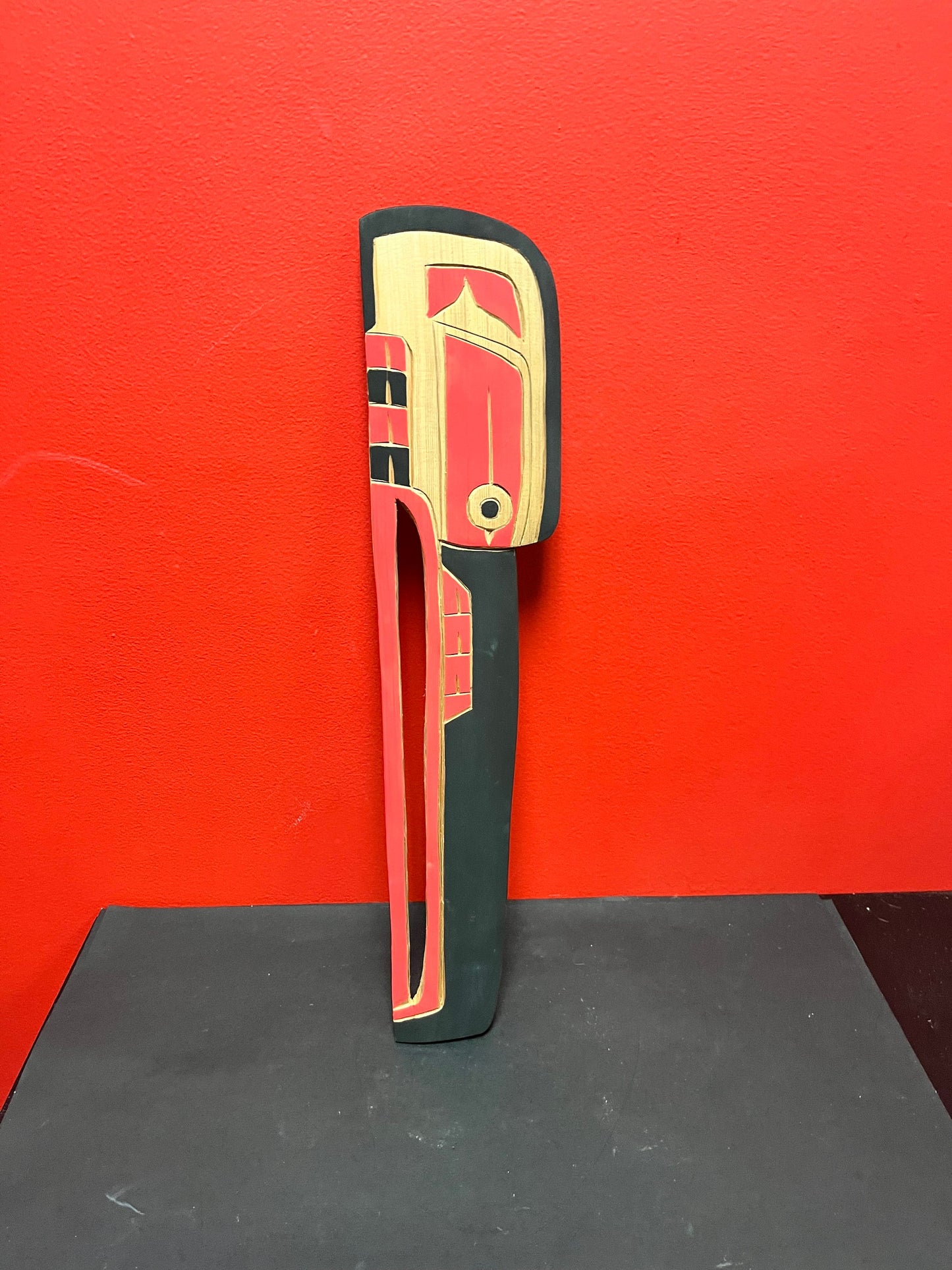 Beautiful 20 x 5 indigenous first nations specific northwest Eagle plaque by Brad Joseph Junior  signed and great detail  needs a hanger