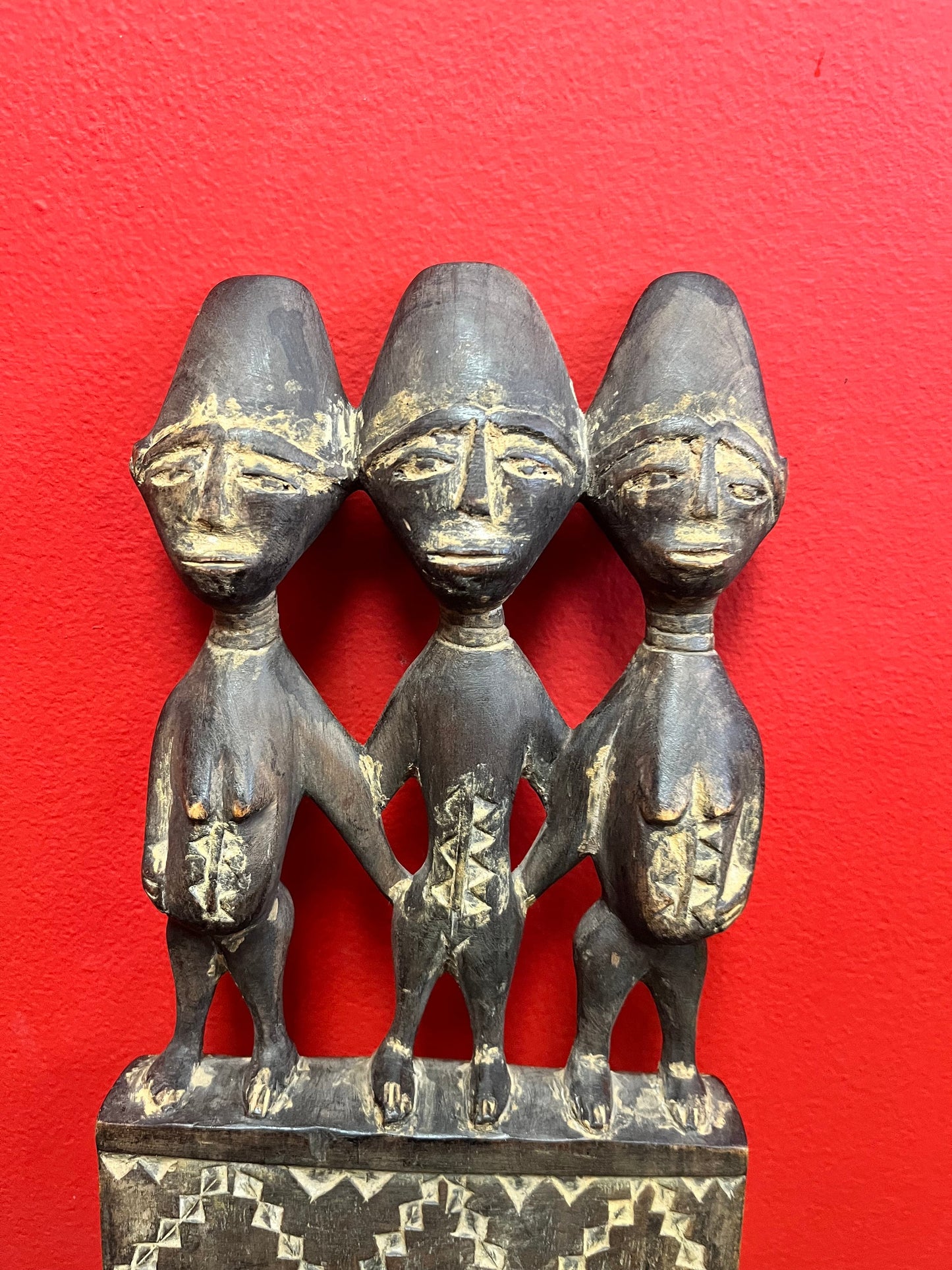 A  Sensational 18 inch long 19 century Ashanti womens ceremonial headdress comb  Fabulous African history piece