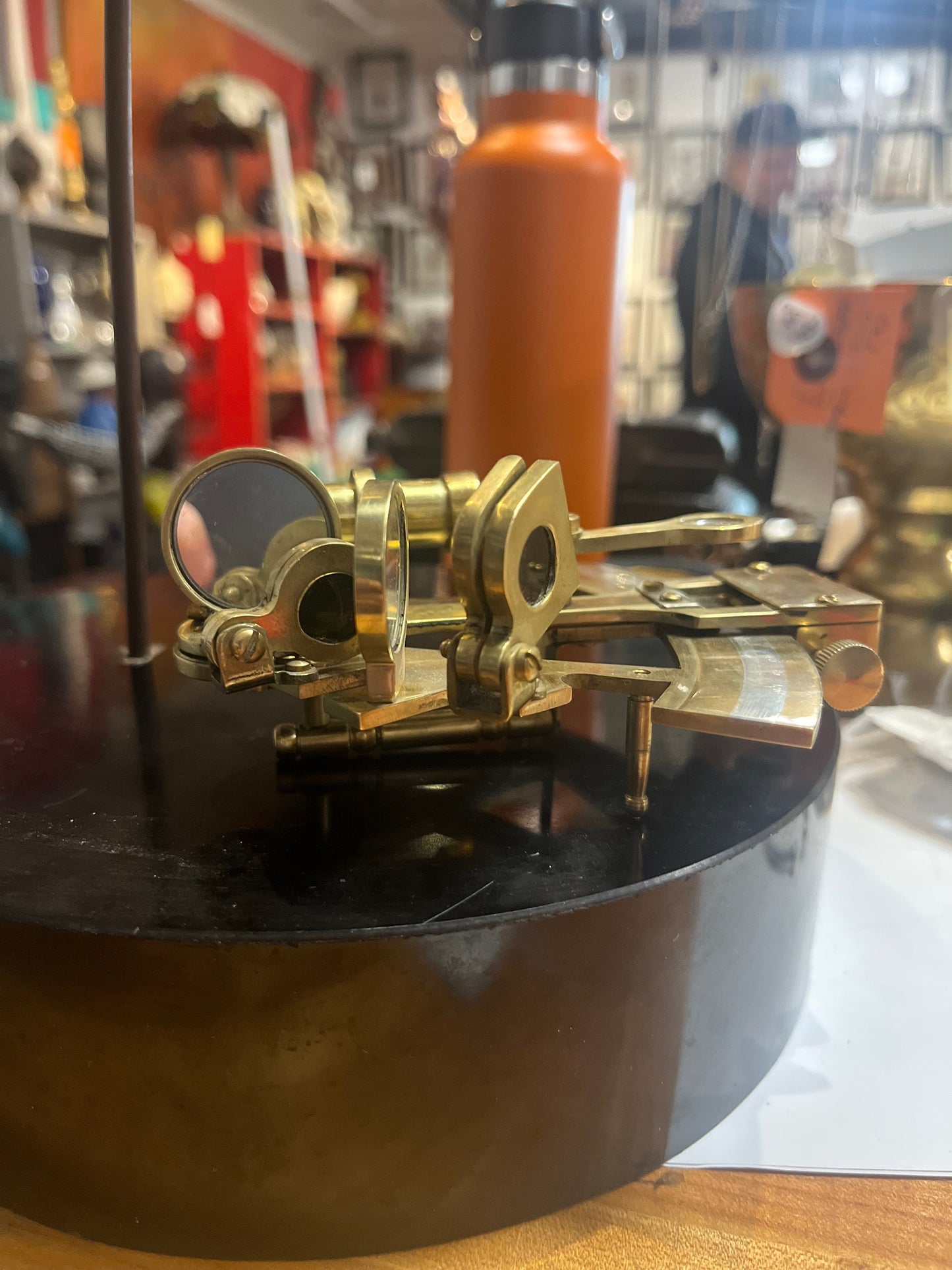 5 inch older brass sextant