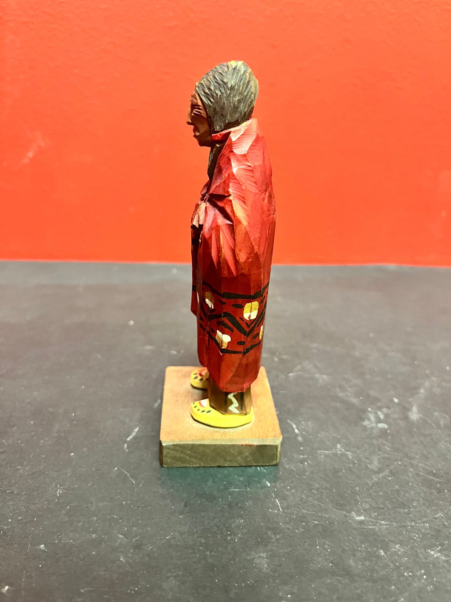 Rare 6 inch tall 1930s signed Quebec first nation statue  very cool