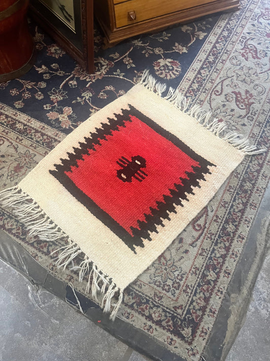 Lovely old South American 17 x 12 wall hanging  great simplistic imagery  good value