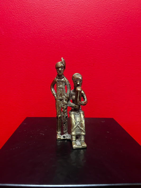 Very rare pre-19 century 5 inch tall Indian bronze statue  Amazing detail  Museum quality Indian art - wow patina  value priced