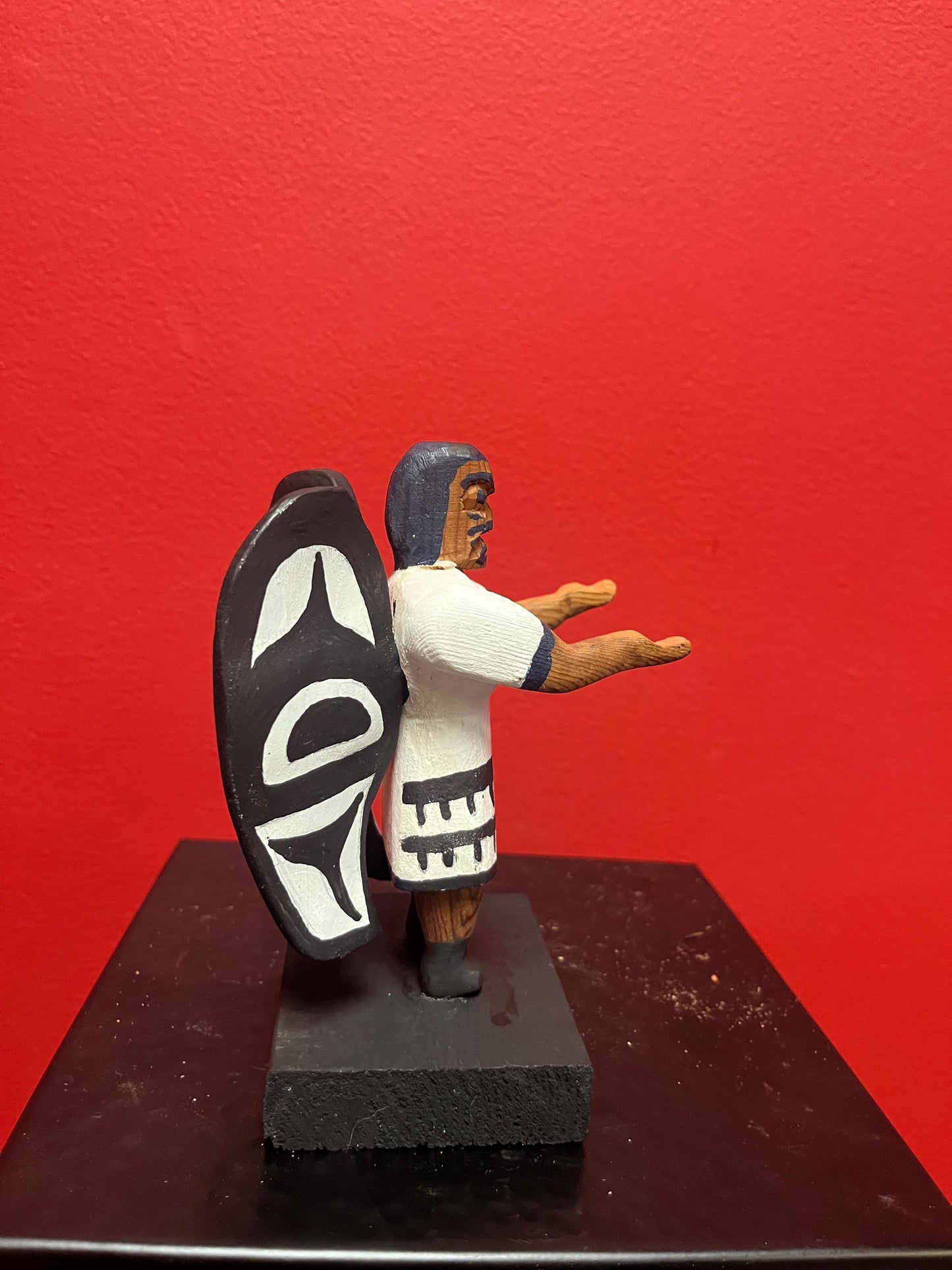 Fabulous rare signed 6 inch tall indigenous first nations Pacific northwest coast statute of  native Jesus  unbelievable imagery