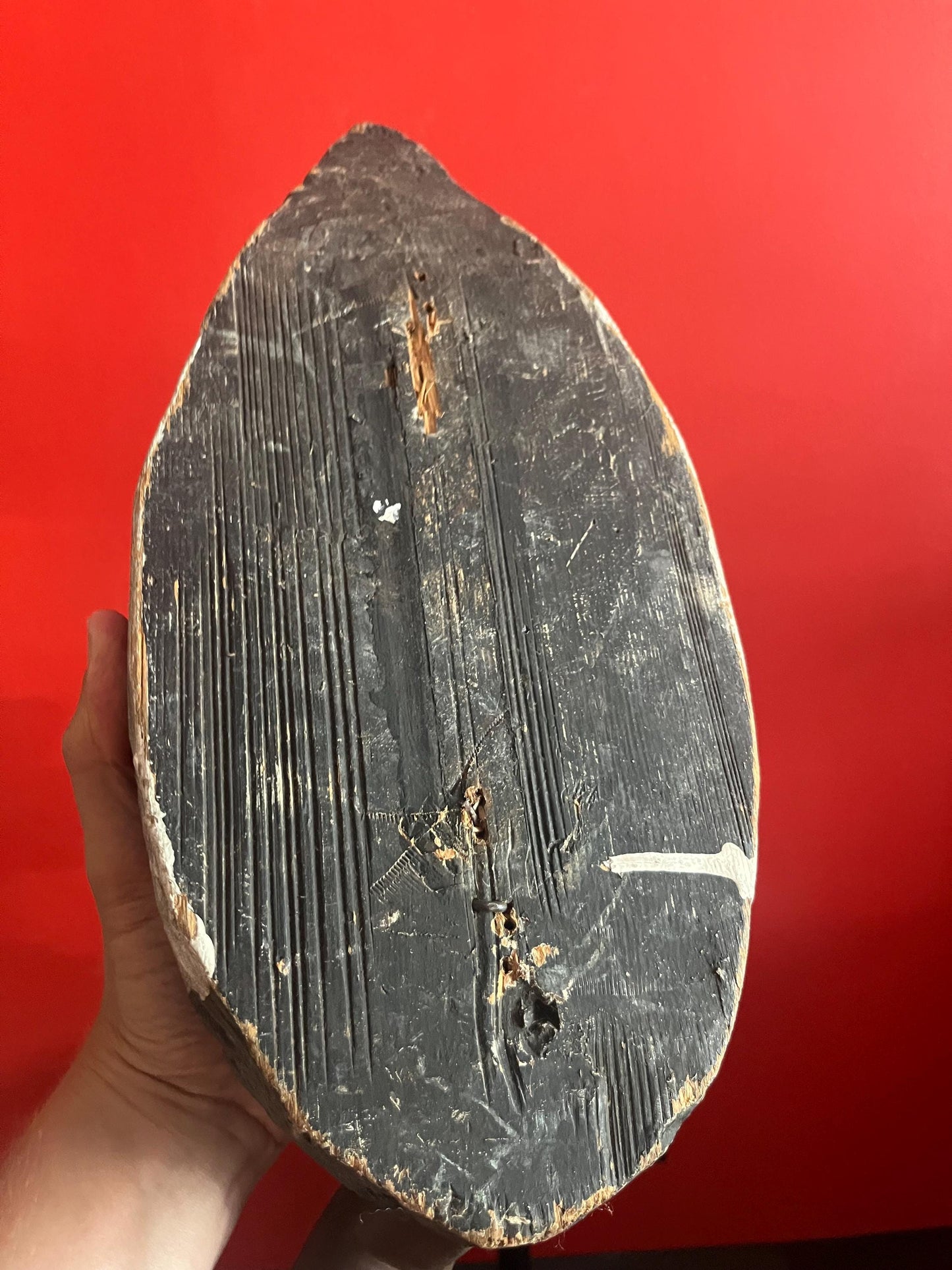 15 x 6 inch tall antique Canadian duck decoy  great patina  good value