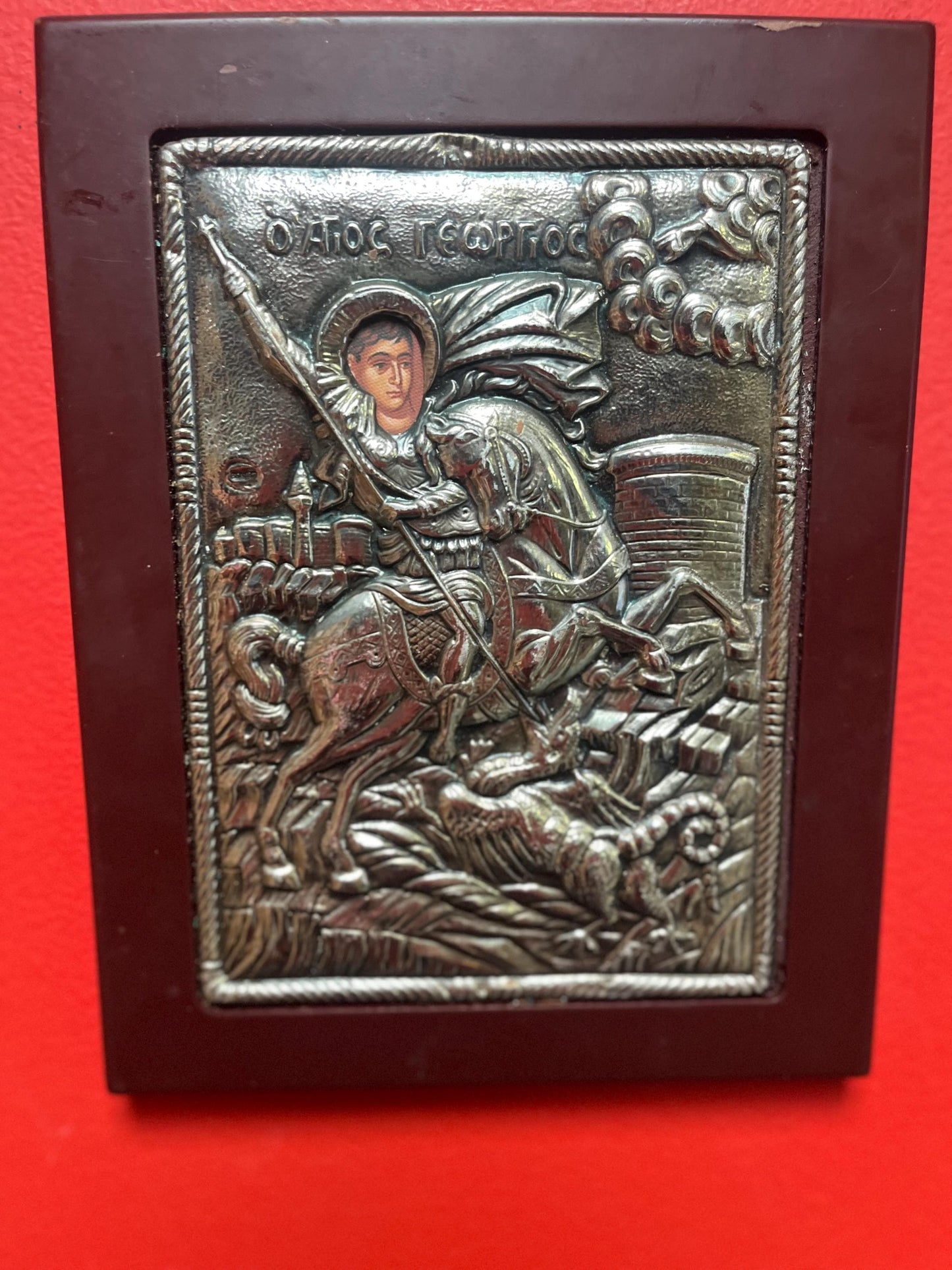Really wonderful 9 x 7 certified sterling Eastern European religious icon  fabulous gift  great value