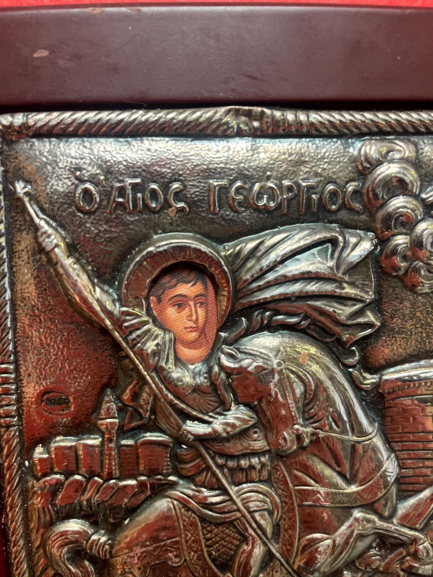 Really wonderful 9 x 7 certified sterling Eastern European religious icon  fabulous gift  great value