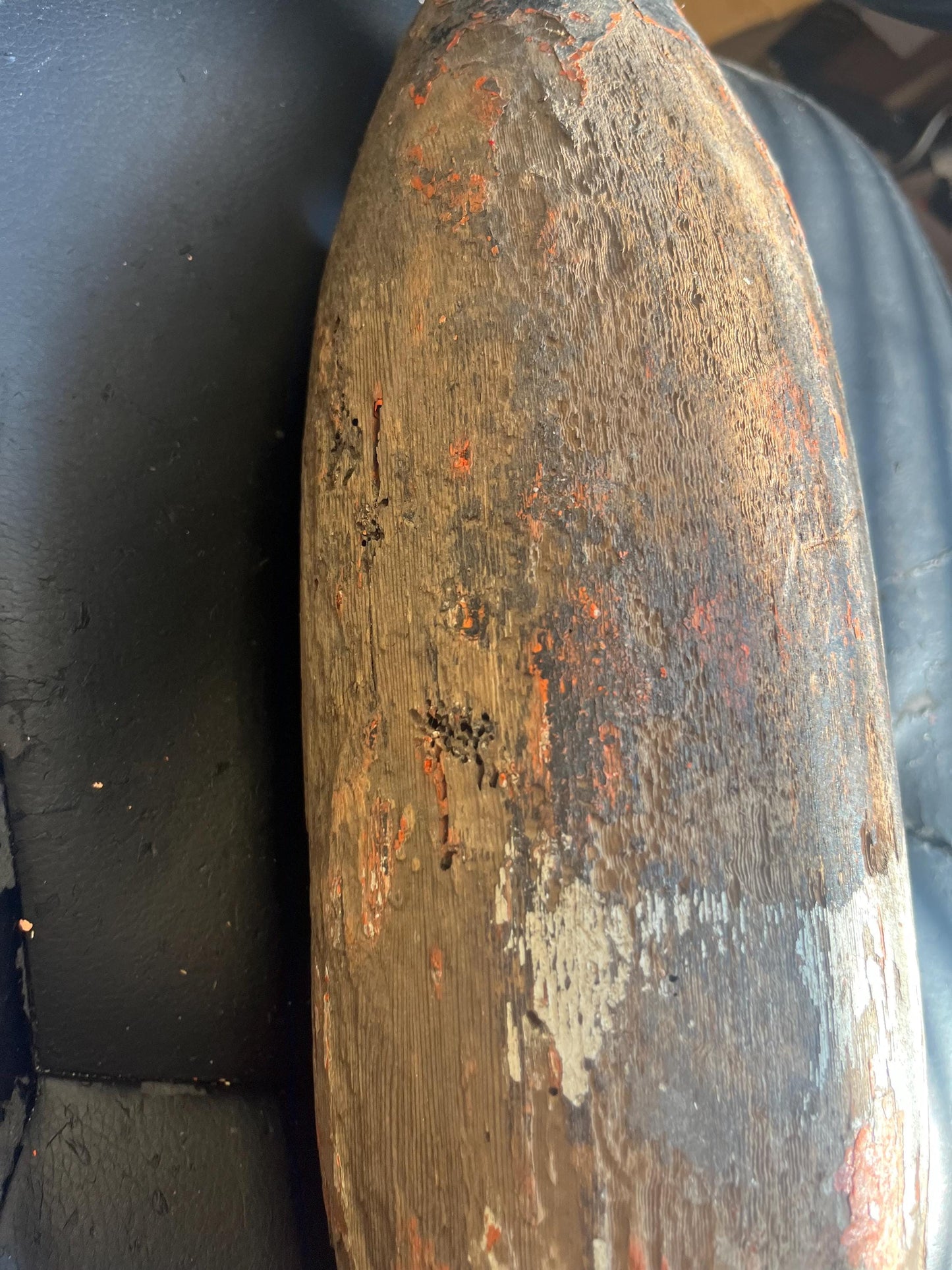 Fantastic 16 inch tall fishing buoy with amazing patina  great decor