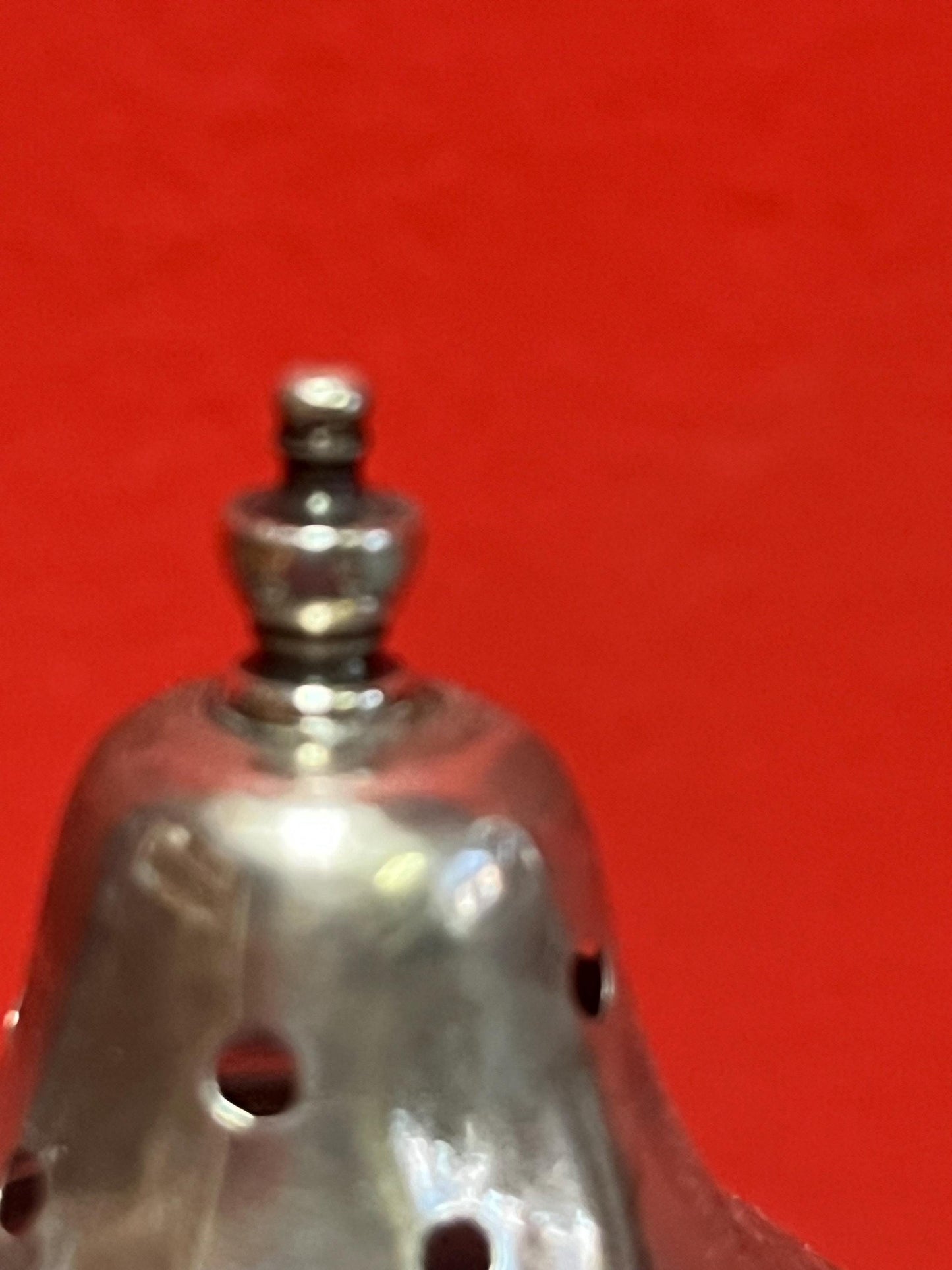 Lovely English sterling topped crystal sugar shaker   Good Hallmarks and sits 6 inches  inches high  Lovely piece