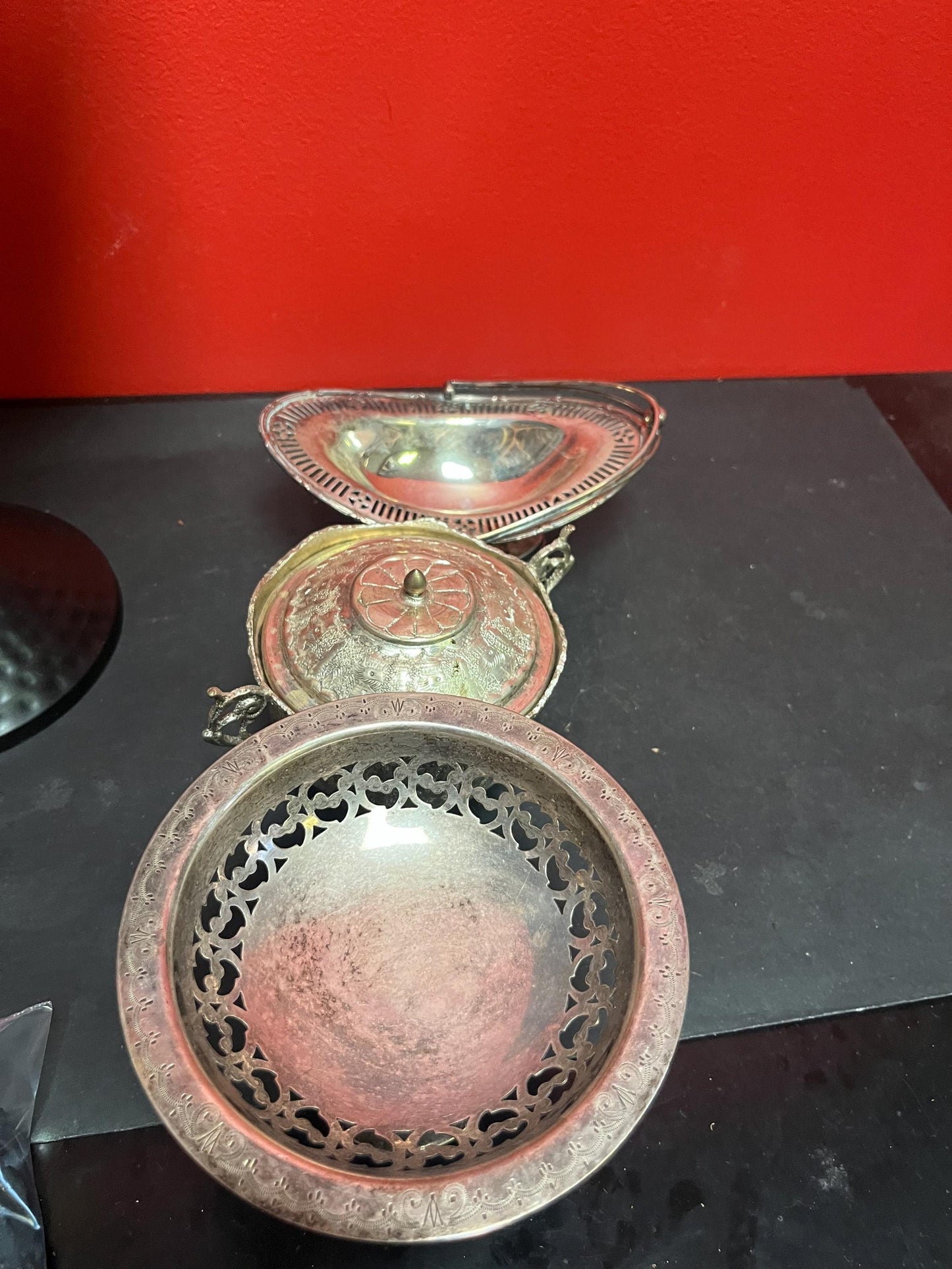 Lovely silver plated lot  you get what you see and it all needs polishing good for gifts or reselling  value