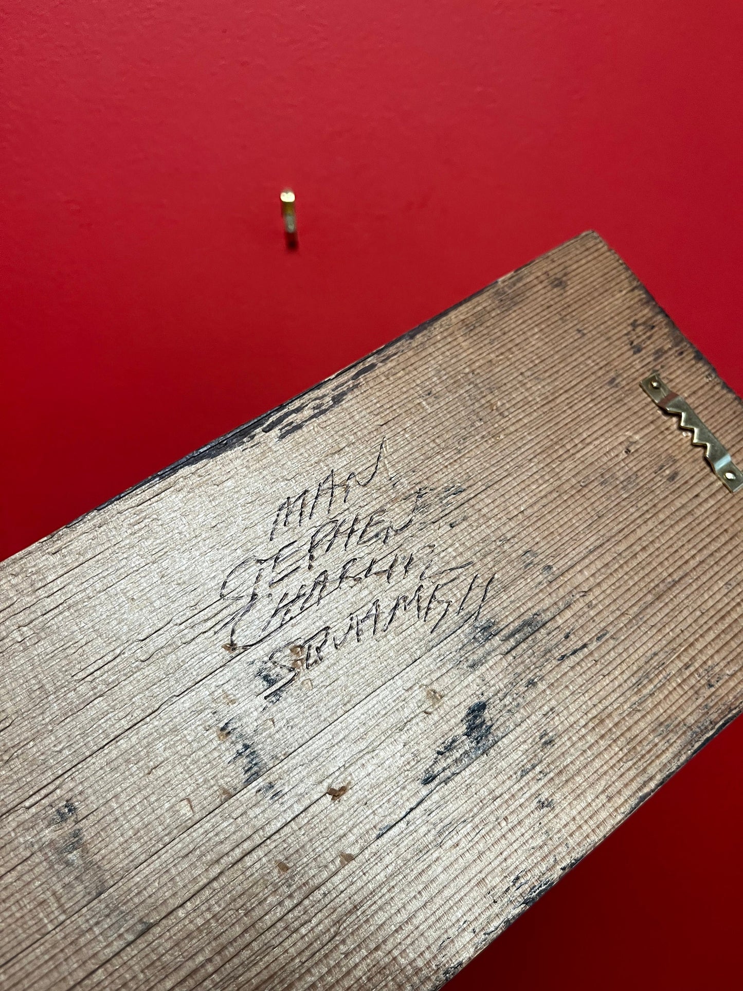 15 x 5 1/2 indigenous first nations Pacific Northwest coast wild man plaque by Stephen Charlie  unique imagery