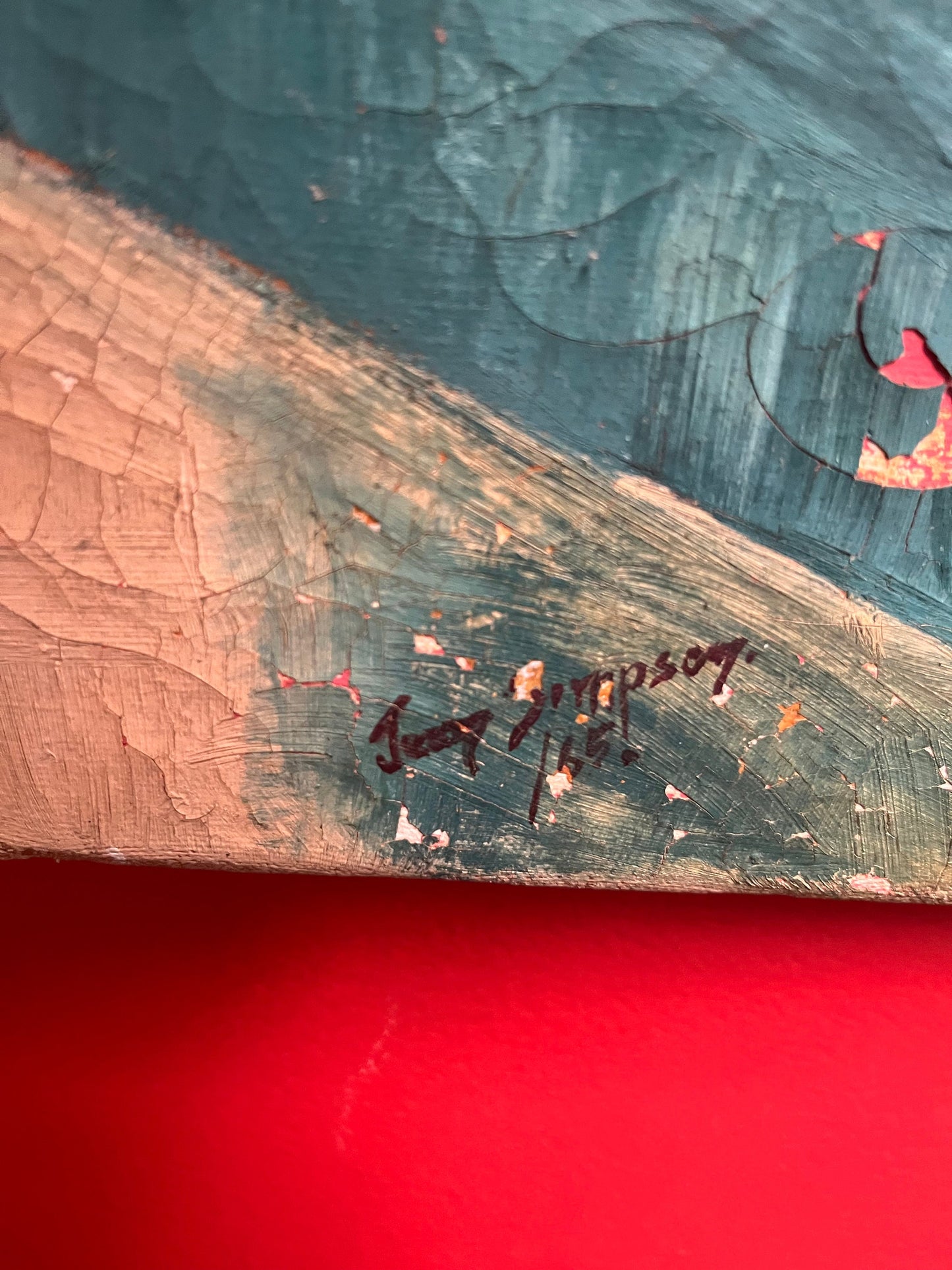 Wonderful rare museum quality signed 30 x 21 indigenous first nations Pacific northwest coast painting - amazing imagery- some paint damage