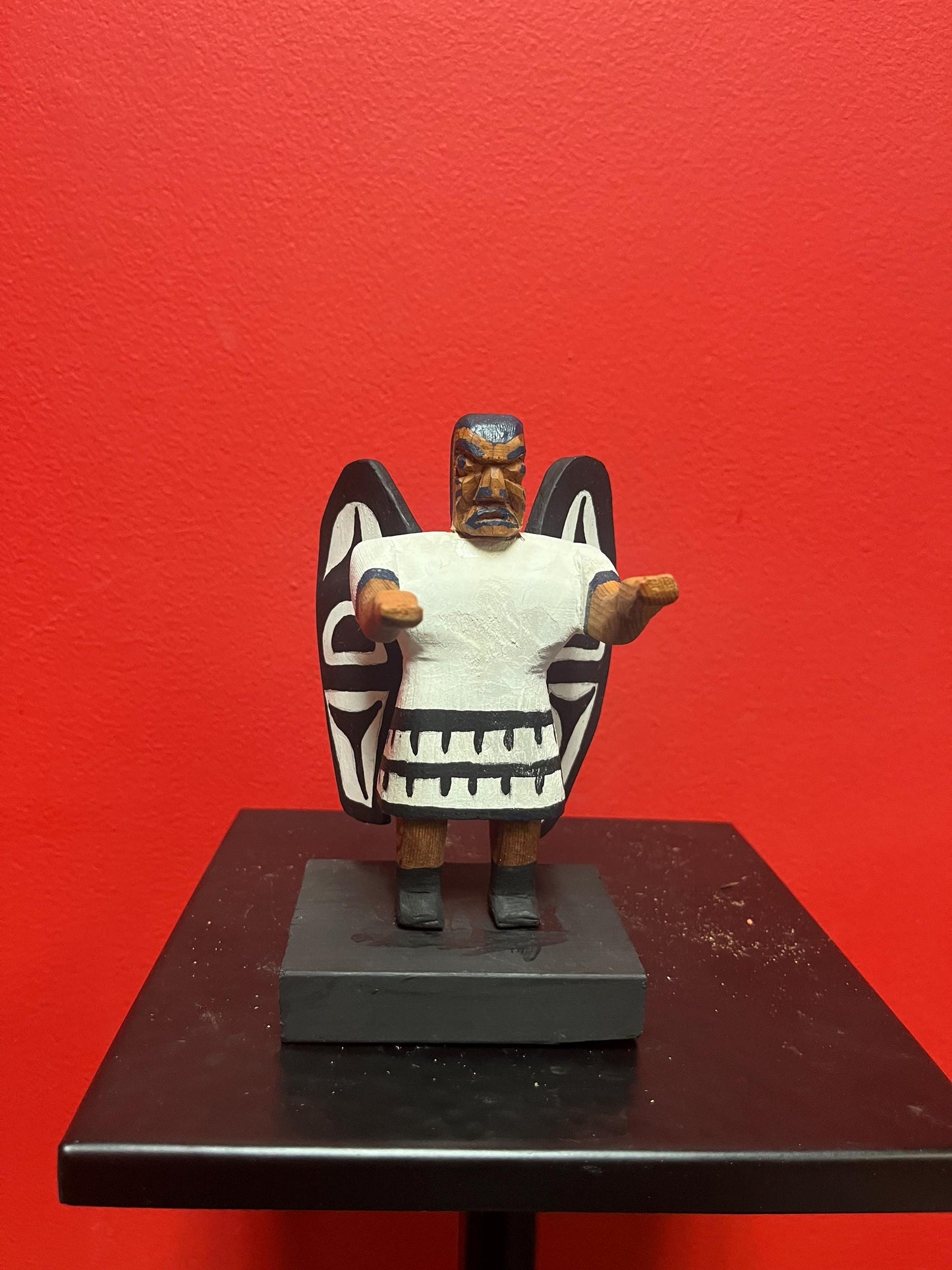 Fabulous rare signed 6 inch tall indigenous first nations Pacific northwest coast statute of  native Jesus  unbelievable imagery