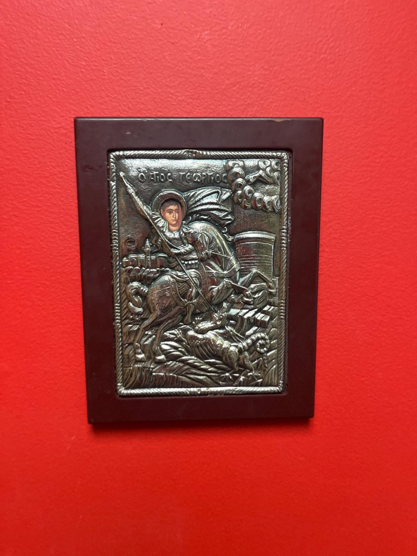 Really wonderful 9 x 7 certified sterling Eastern European religious icon  fabulous gift  great value