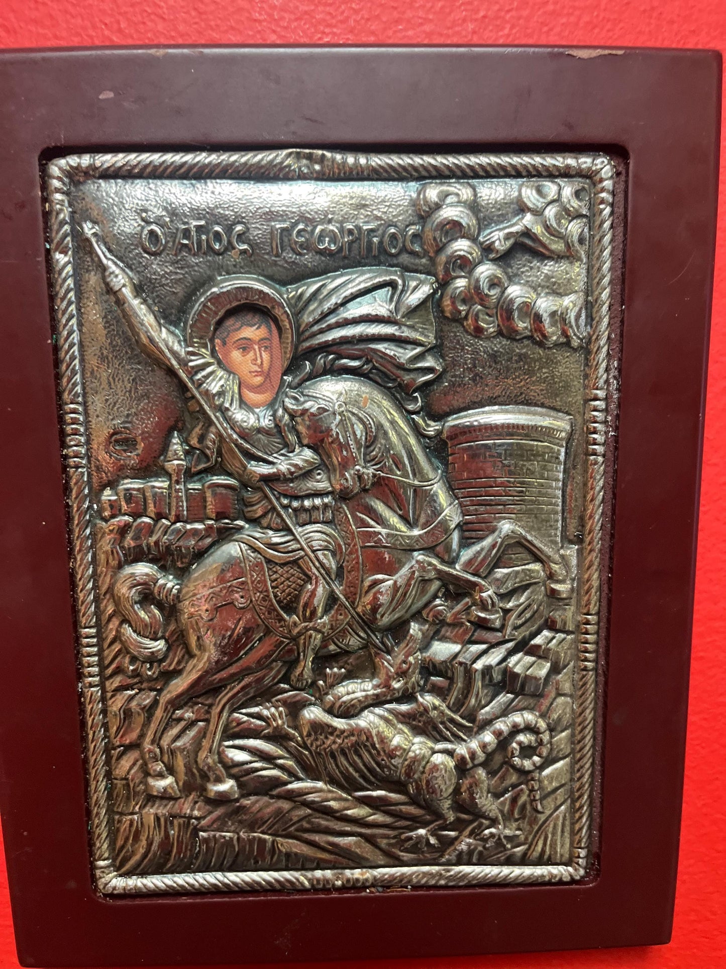 Really wonderful 9 x 7 certified sterling Eastern European religious icon  fabulous gift  great value