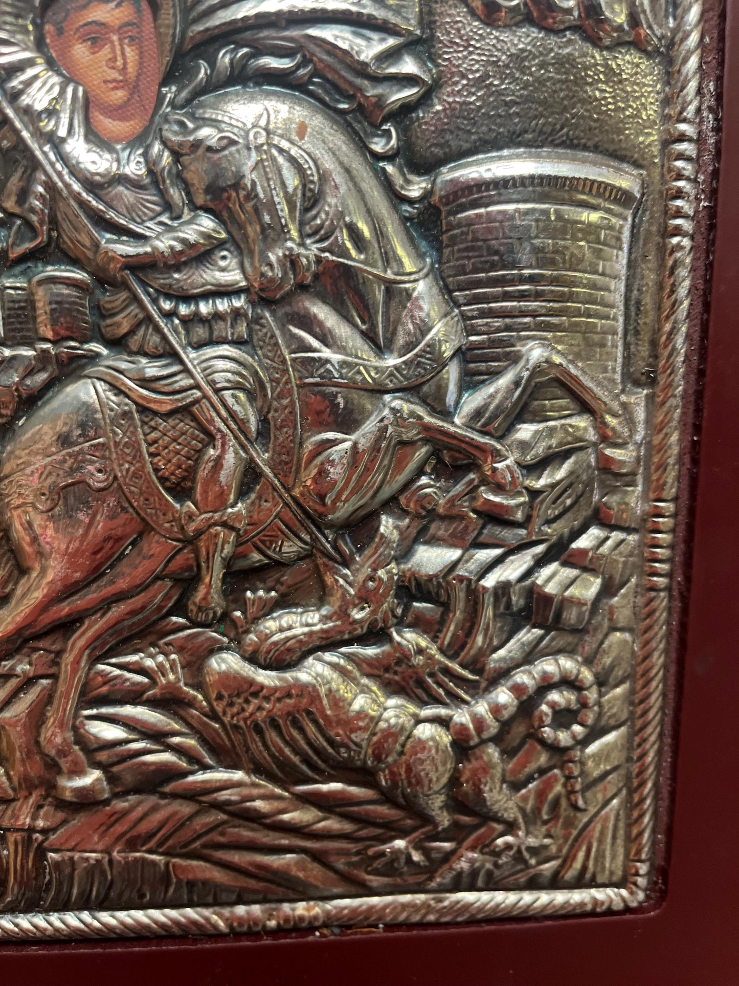 Really wonderful 9 x 7 certified sterling Eastern European religious icon  fabulous gift  great value