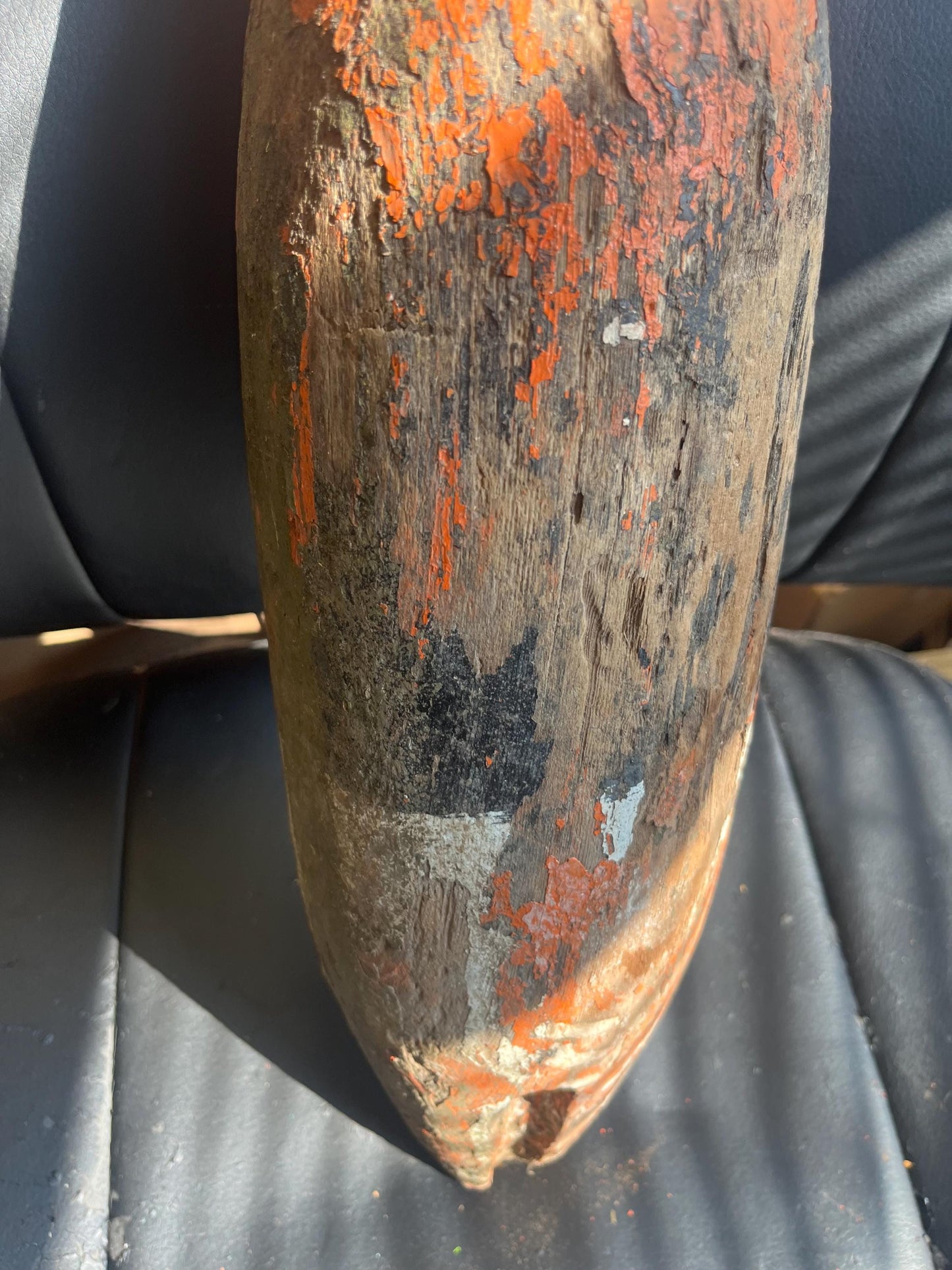 Fantastic 16 inch tall fishing buoy with amazing patina  great decor