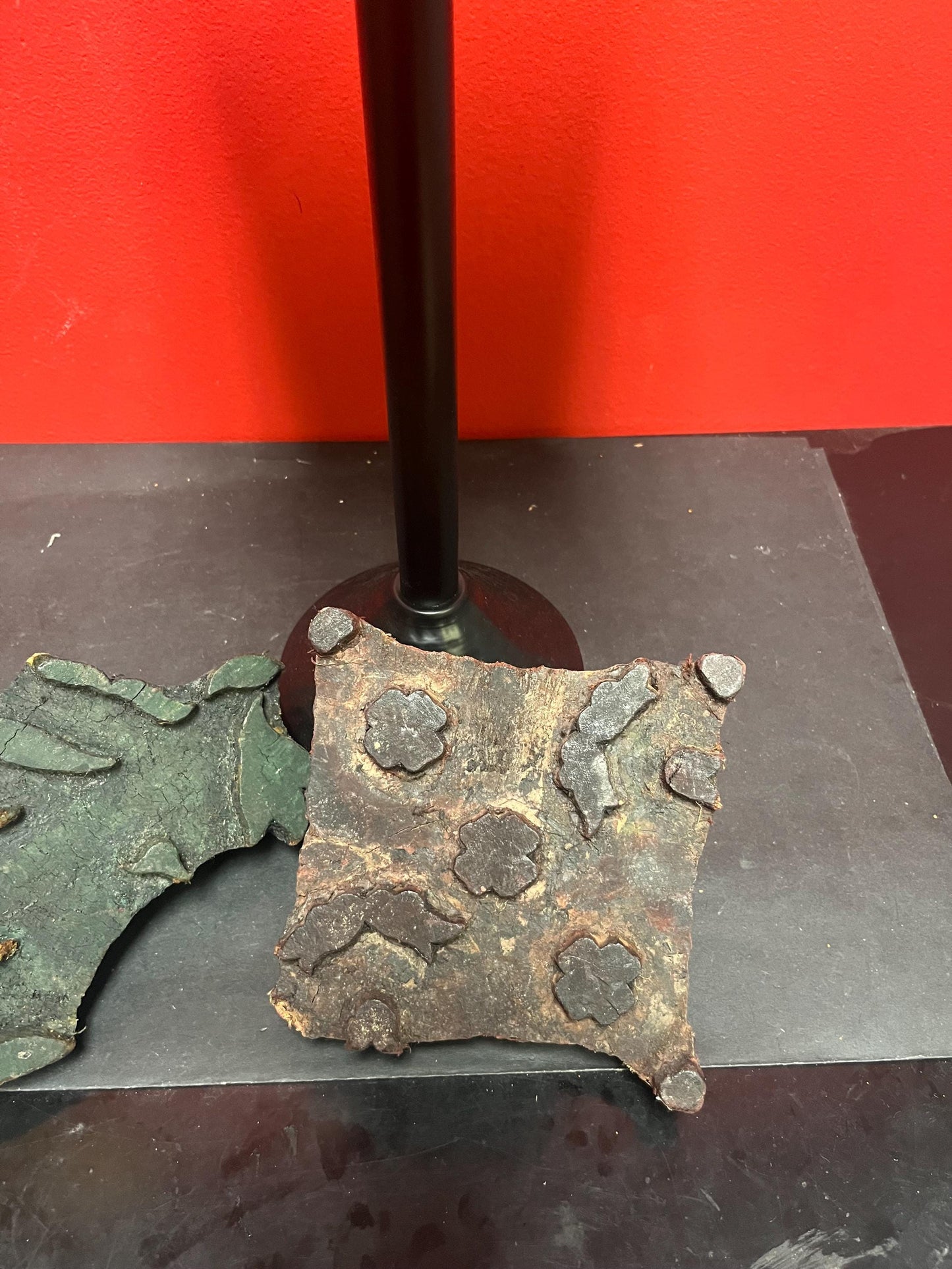 Three lovely boutique batik stamps  approximately 6 inches long each  great for art projects and decor  price  for all three