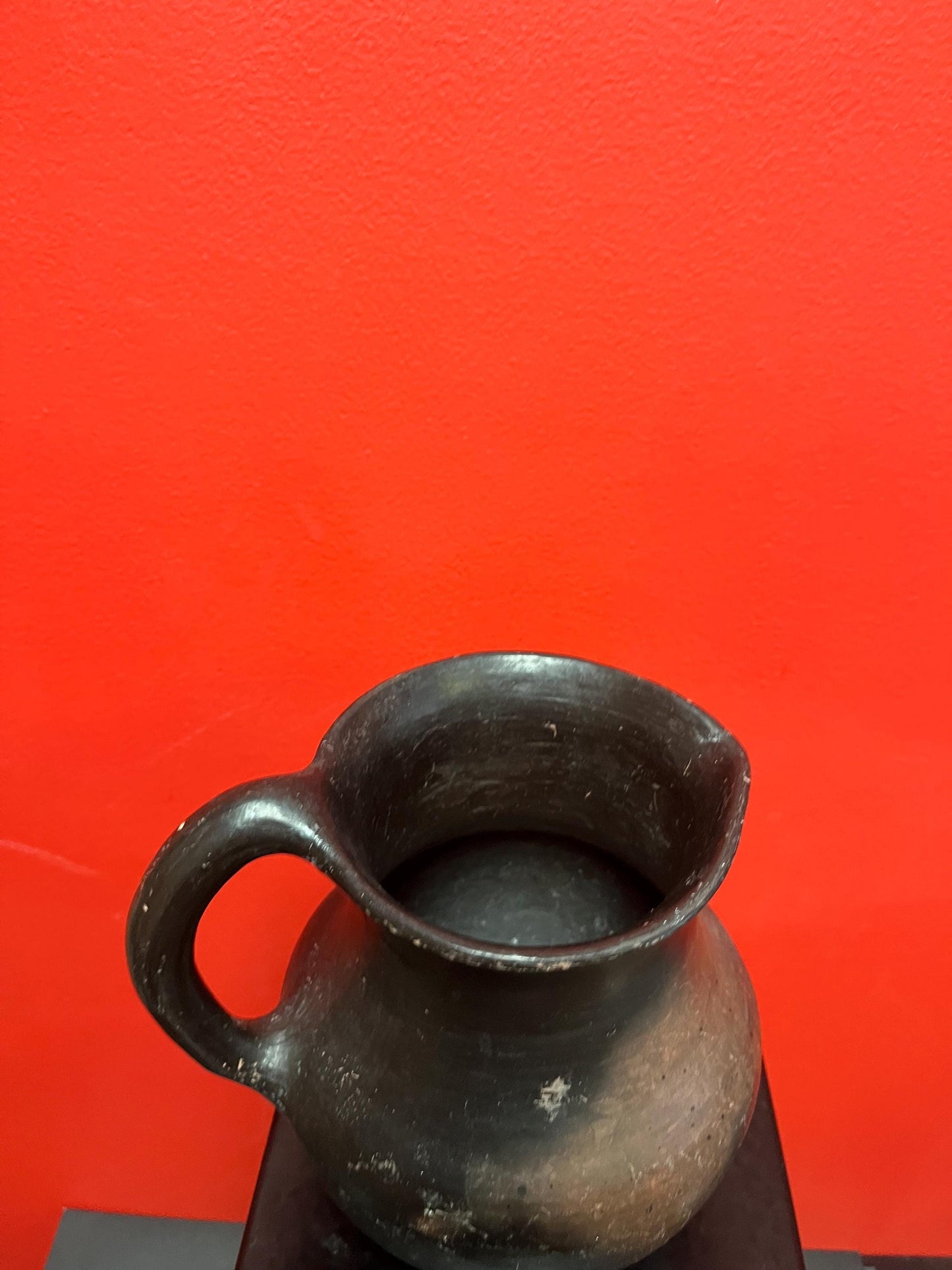 Spectacular 7 x 6 wide Colombian Clay water ewer   all signs point to  pre-Colombian but no certification  fab patina  great price